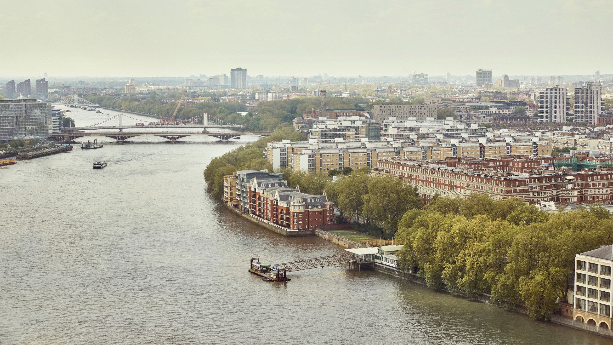 Park Hyatt London River Thames View West River Daytime Chelsea Bridge