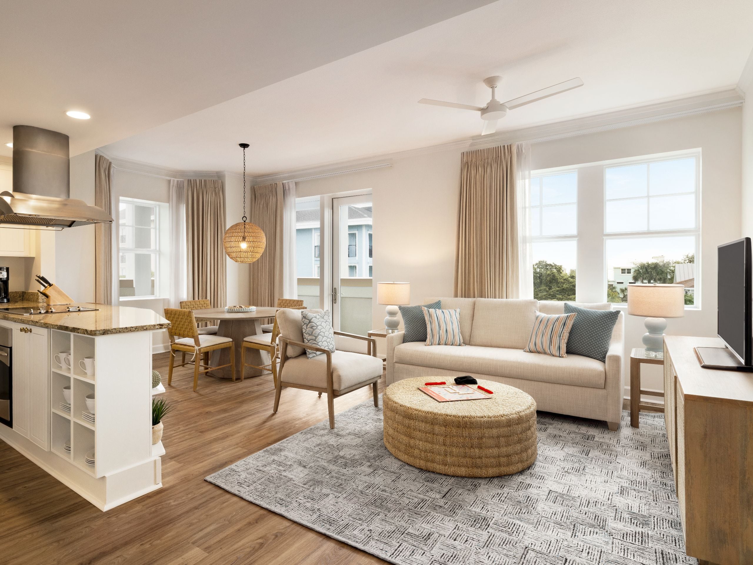 Wild Dunes Resort - Residences at Sweetgrass Select Two Bedroom Suite Living Space