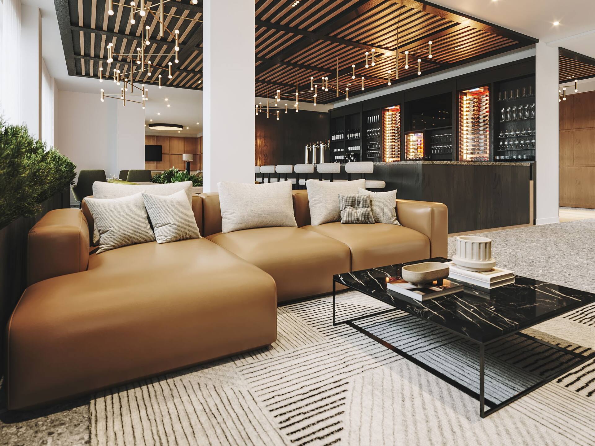 Hyatt Place Montreal Airport Lobby Lounge Couch