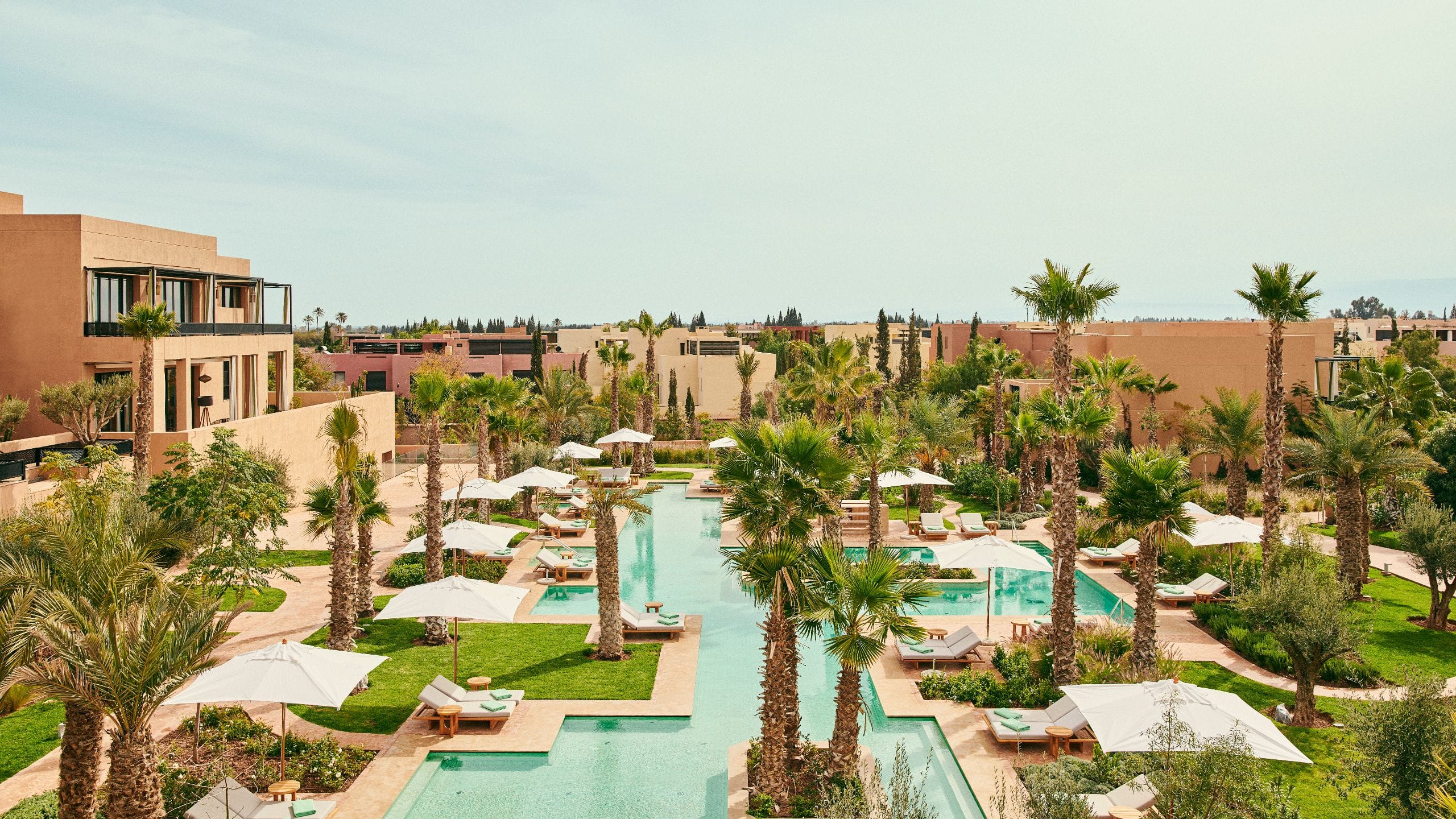 Park Hyatt Marrakech Overview Resort Oasis Pool Pavillon Sky Palmtrees