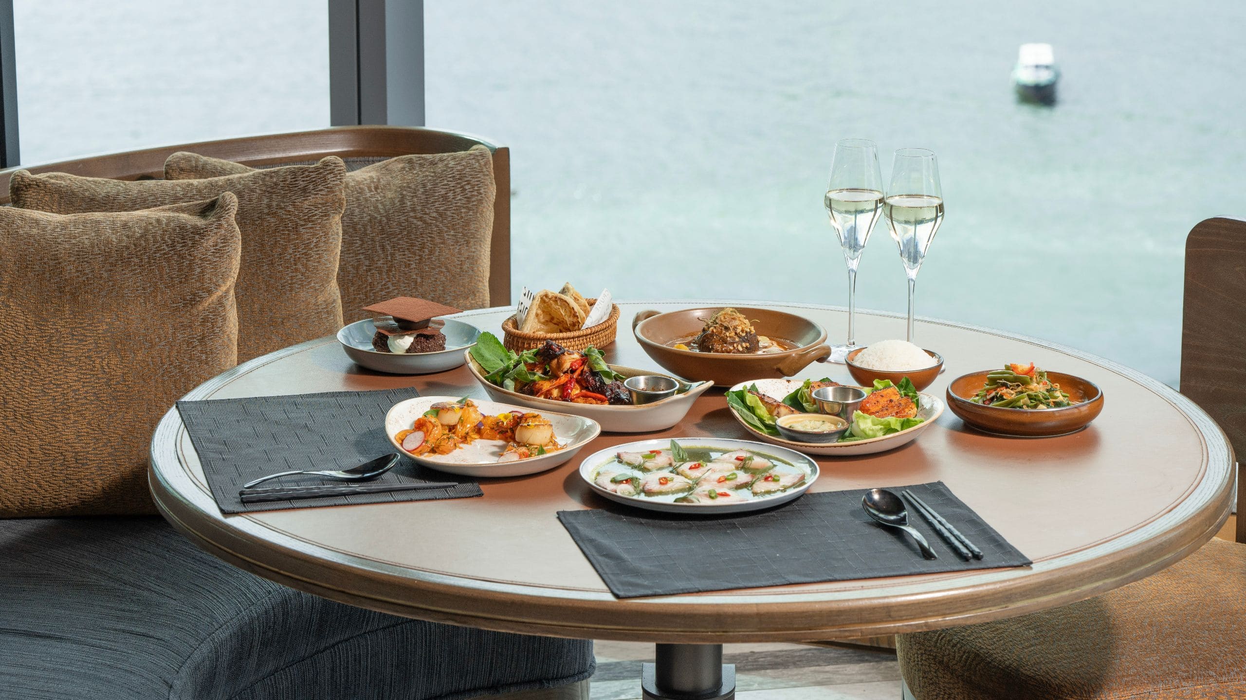 Hyatt Centric Victoria Harbour Hong Kong Tasting Menu Setup