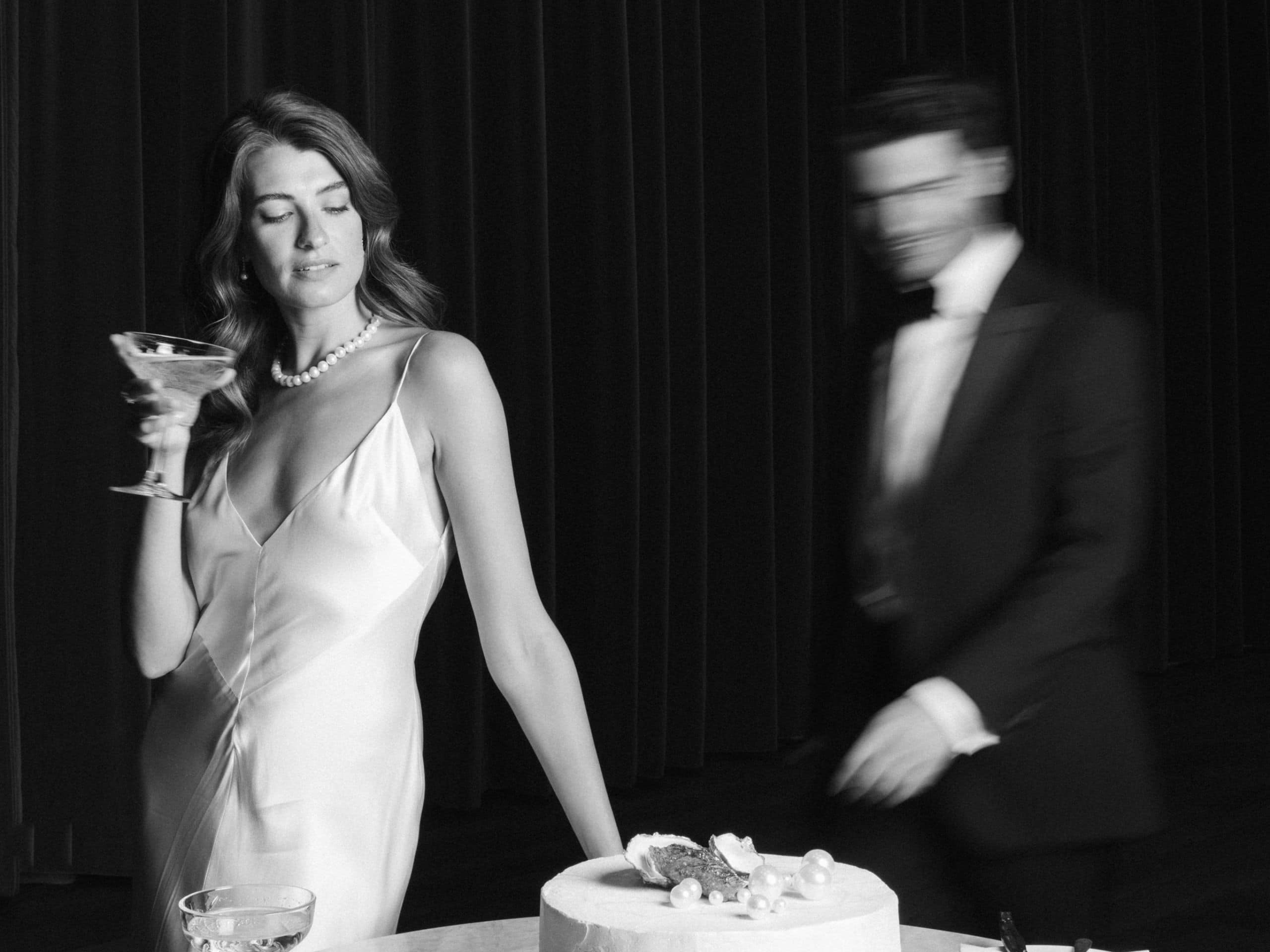 Park Hyatt Zurich Wedding Ballroom Cake Black White