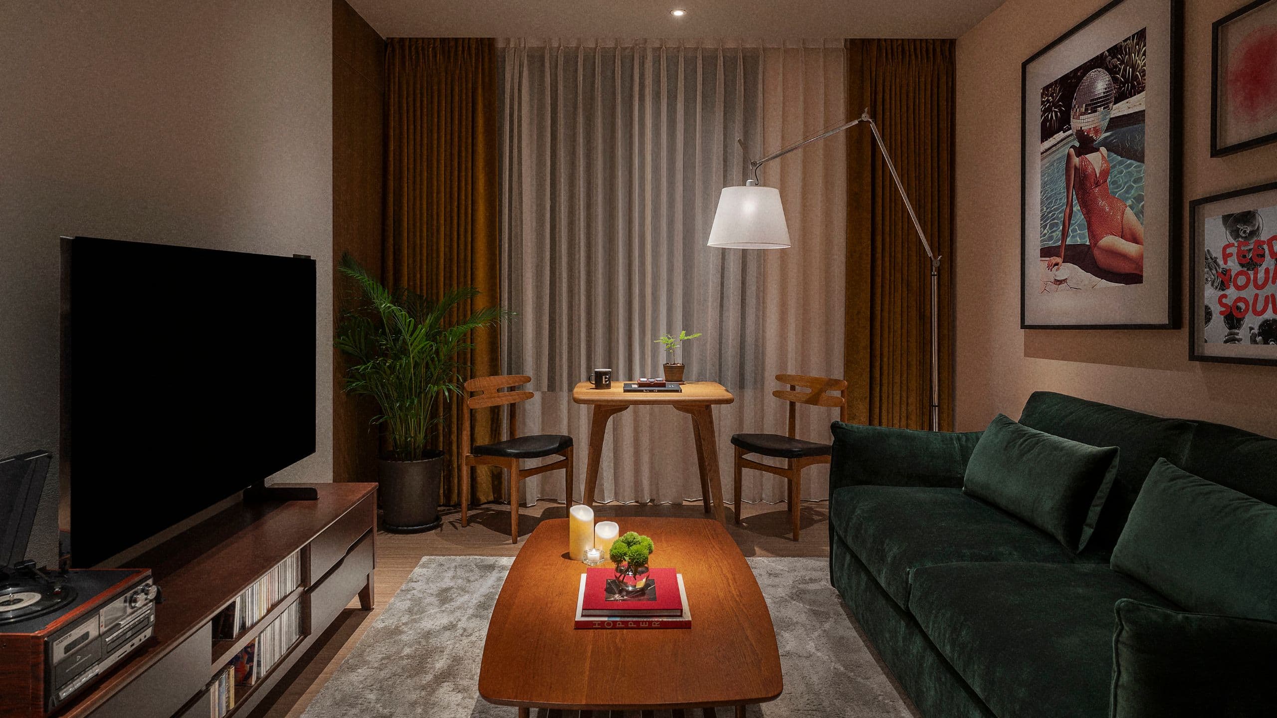 2 von 6 EPISODE Daan Taipei Episode Suite Living Room Nighttime