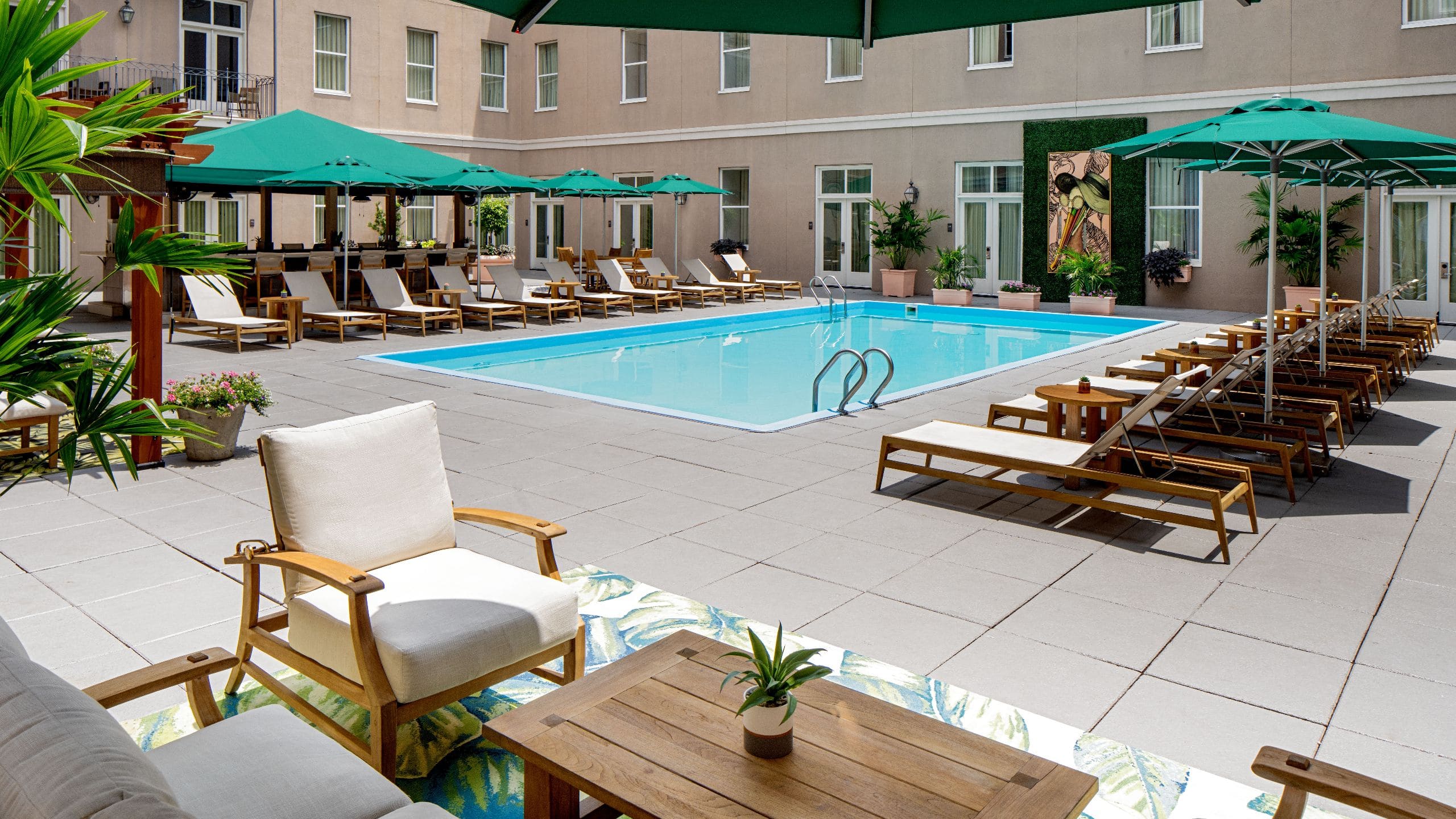 Hyatt Centric French Quarter New Orleans Outdoor Swimming Pool Angle