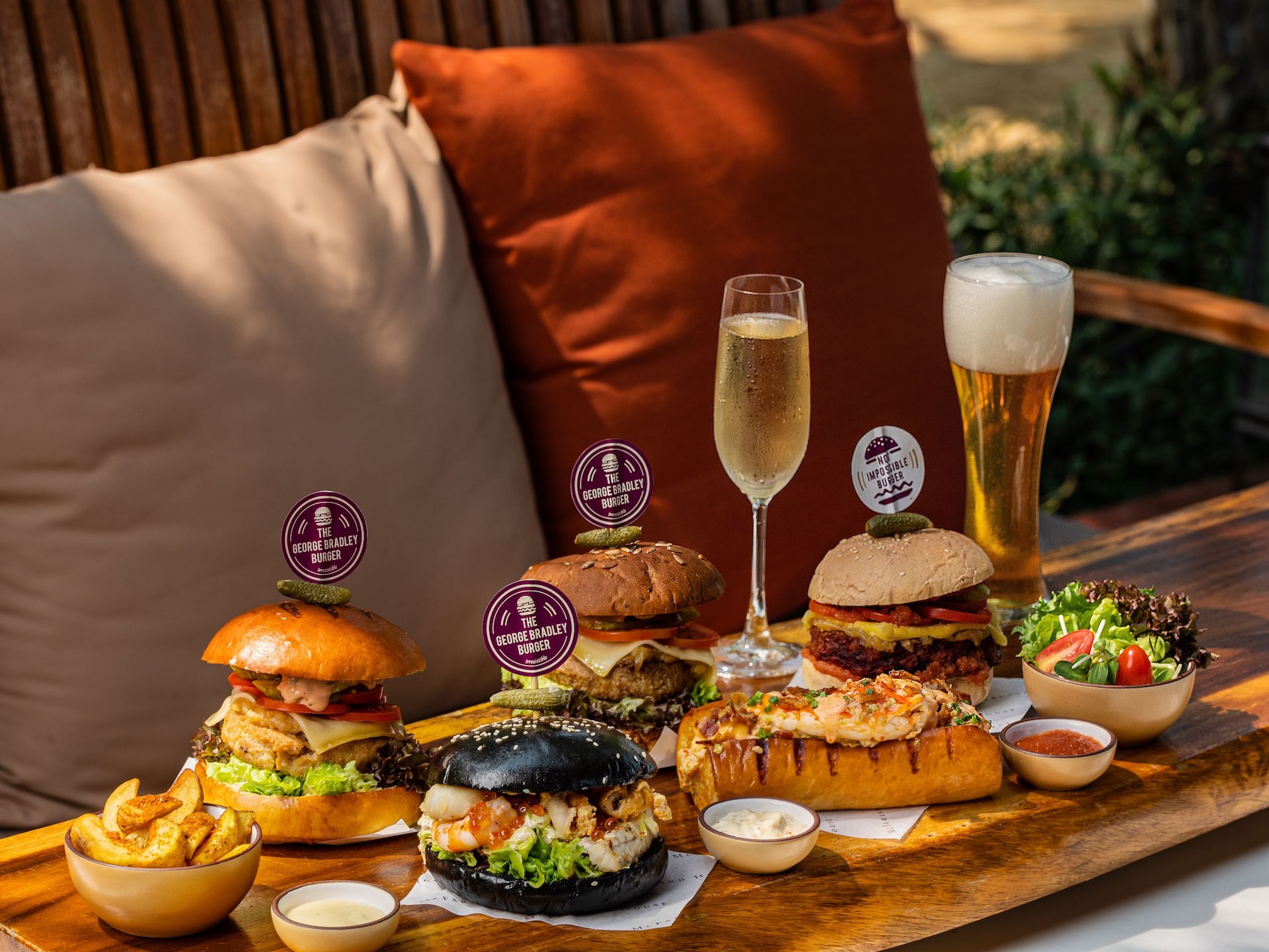 Hyatt Regency Hua Hin Burger And Bubbles Spread