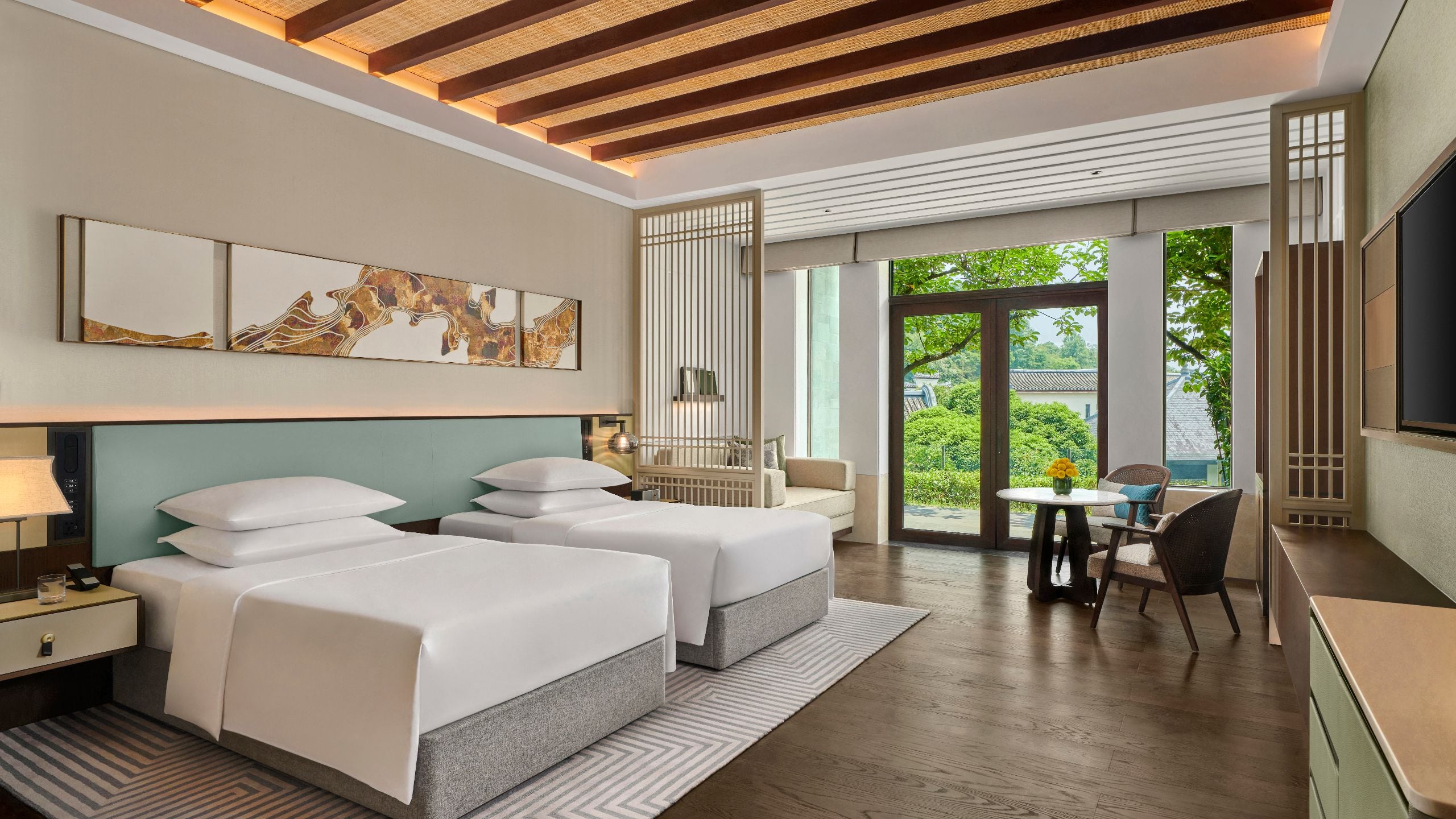 Park Hyatt Ningbo Resort and Spa Two Twin Beds Yard Deluxe