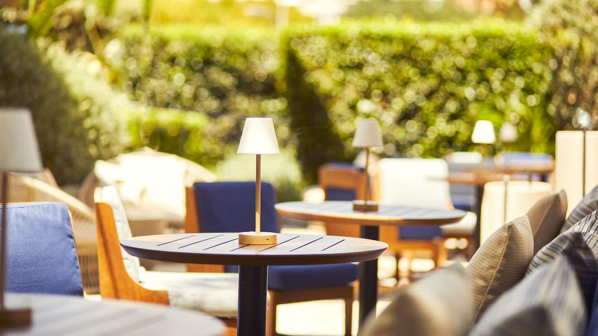 4 of 8 Grand Hyatt Barcelona Sofia Bar And Tapas Terrace Tables Detail