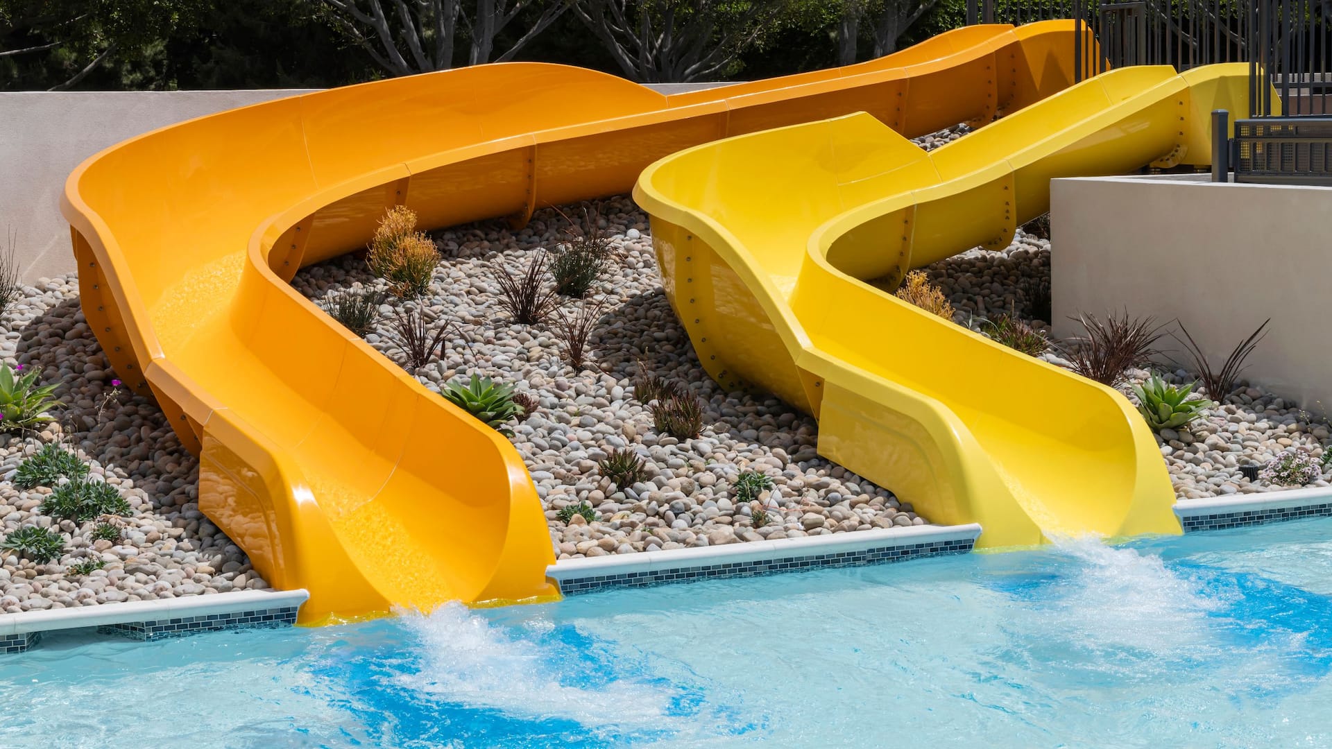 Hyatt Regency Irvine Waterslides Close Up