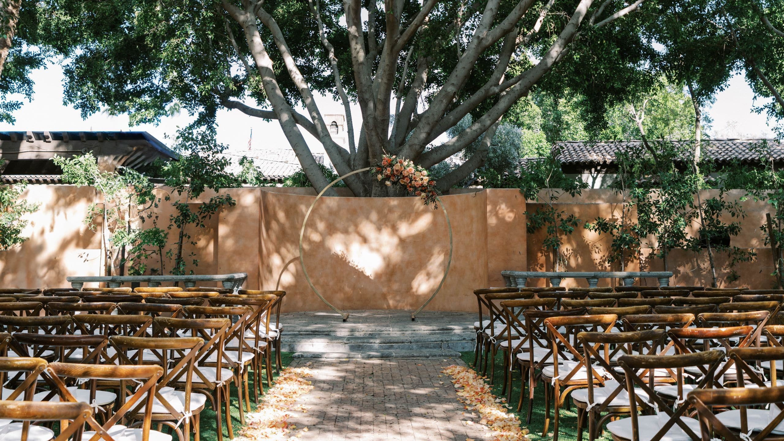 4 of 9 Royal Palms Resort and Spa Alegria Garden Wedding Ceremony Wooden Chairs