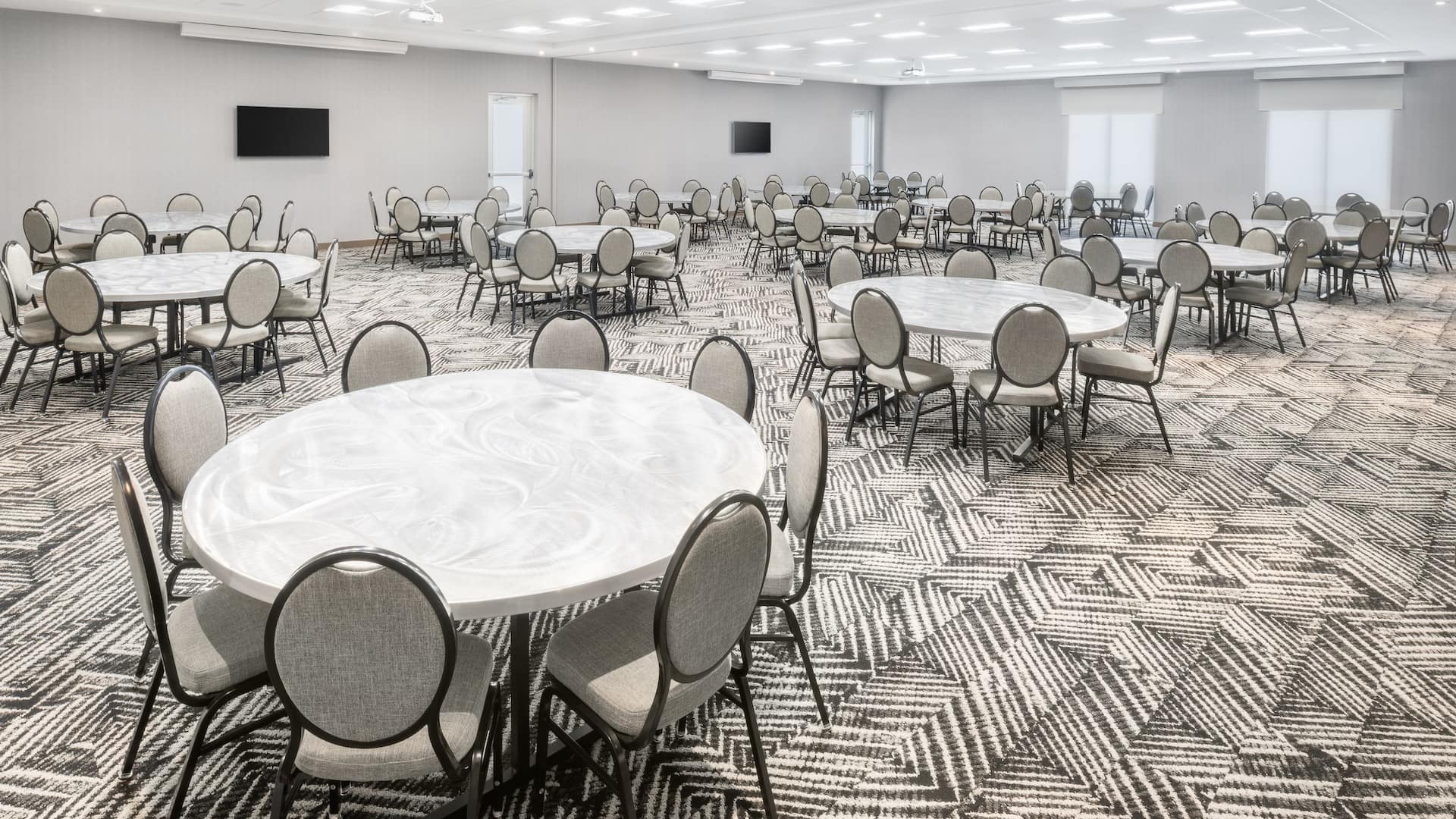 Hyatt Place Munster Event Space Banquet Set-Up Side Angle