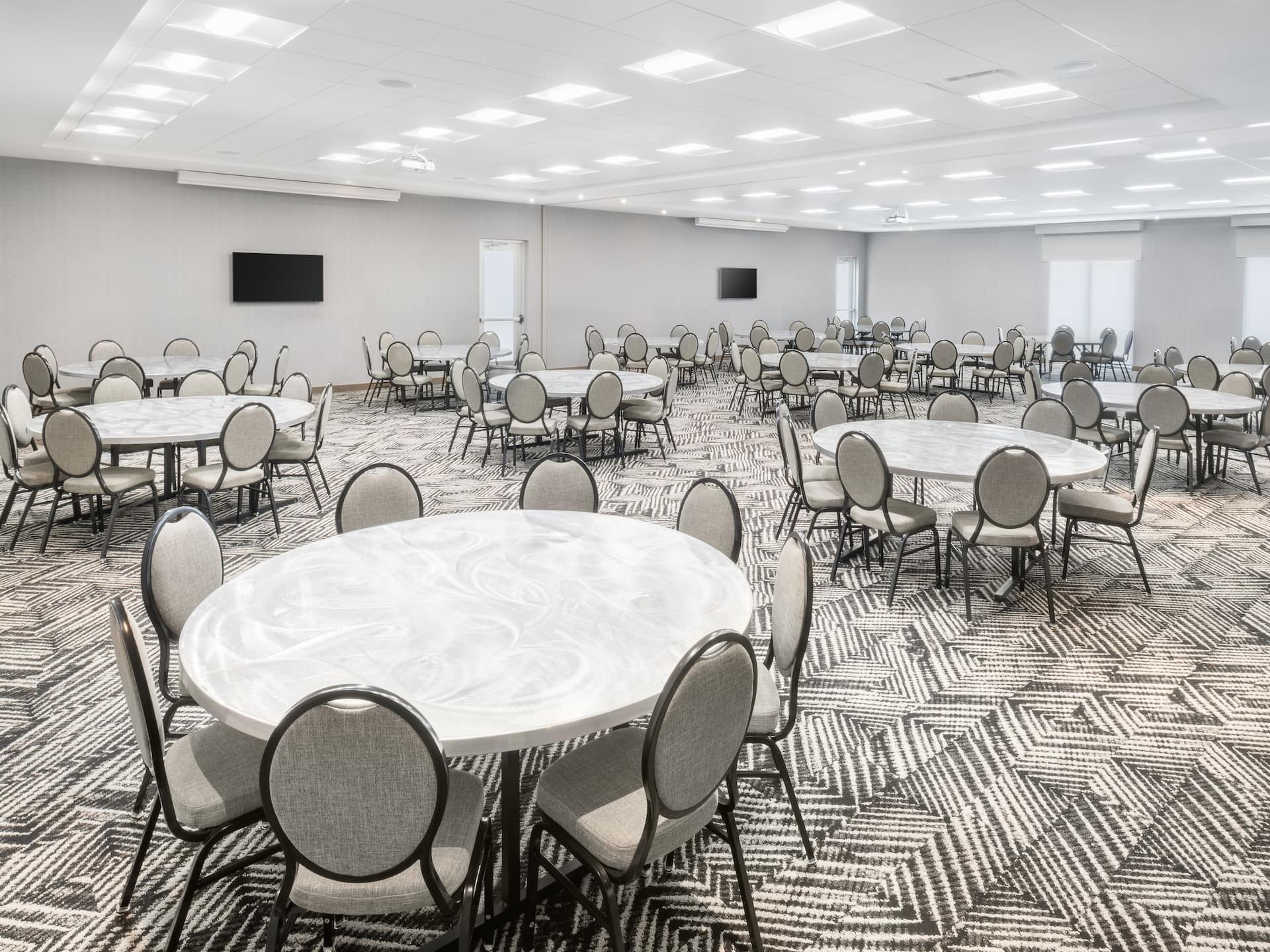 Hyatt Place Munster Event Space Banquet Set-Up Side Angle