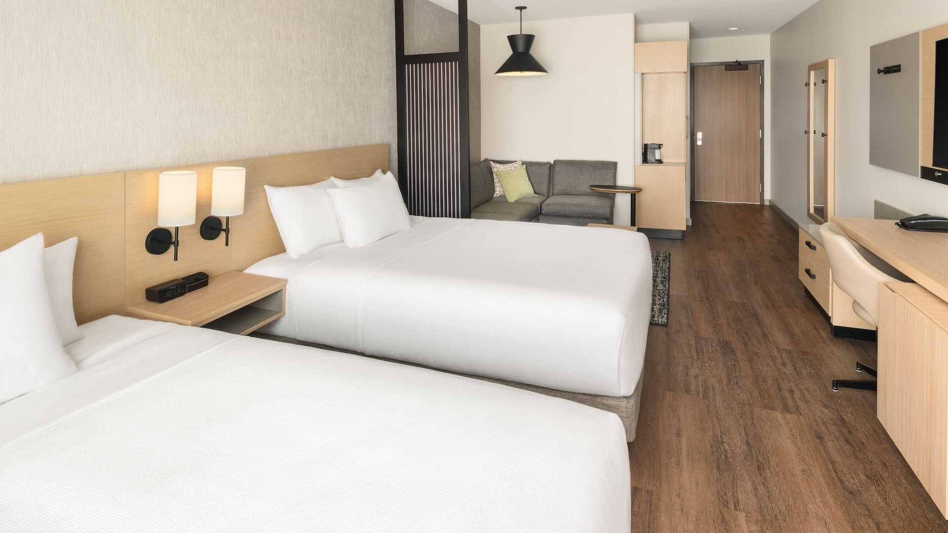 Hyatt Place Munster Two Queen Beds And Nightstand