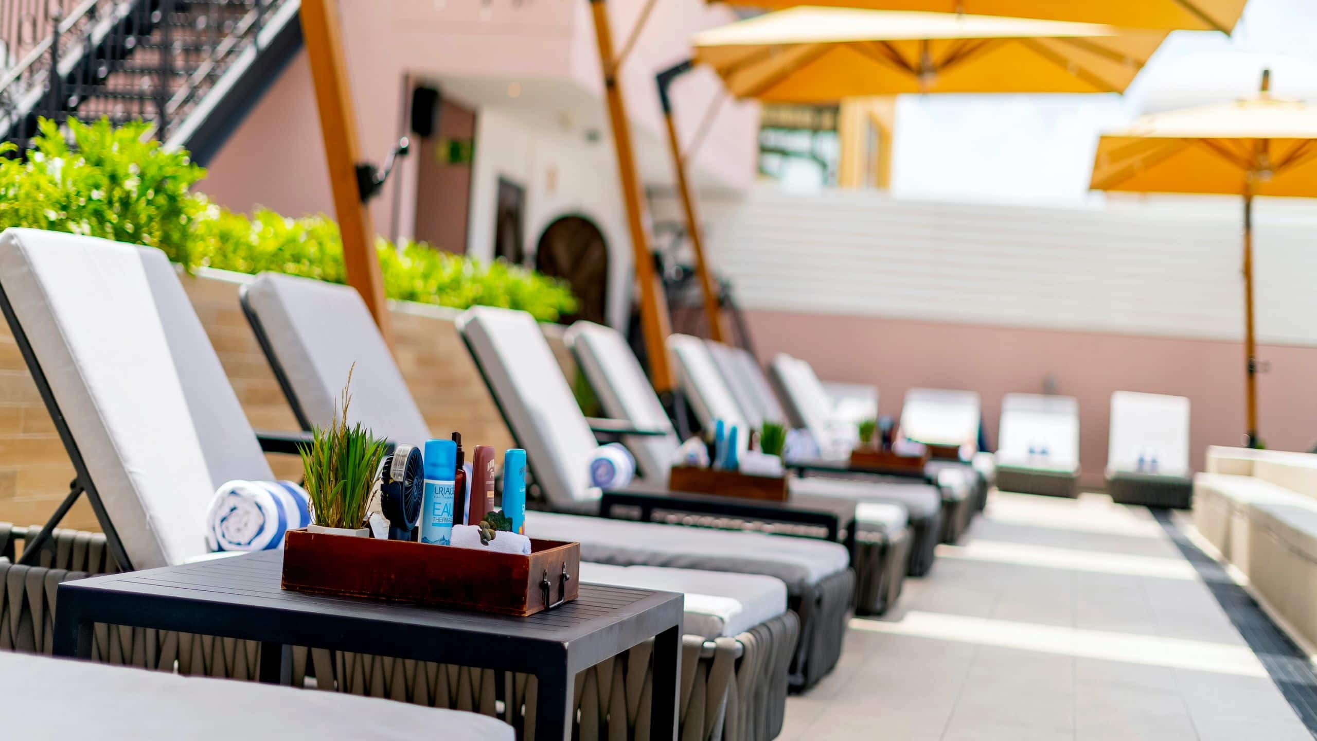 Hotel La Compañia Rooftop Pool Deck Chairs Detail