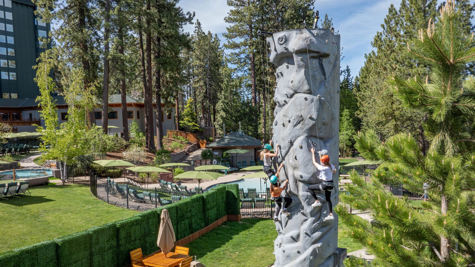 Hyatt Regency Lake Tahoe Resort, Spa and Casino Activities Climbing Wall Drone Aerial