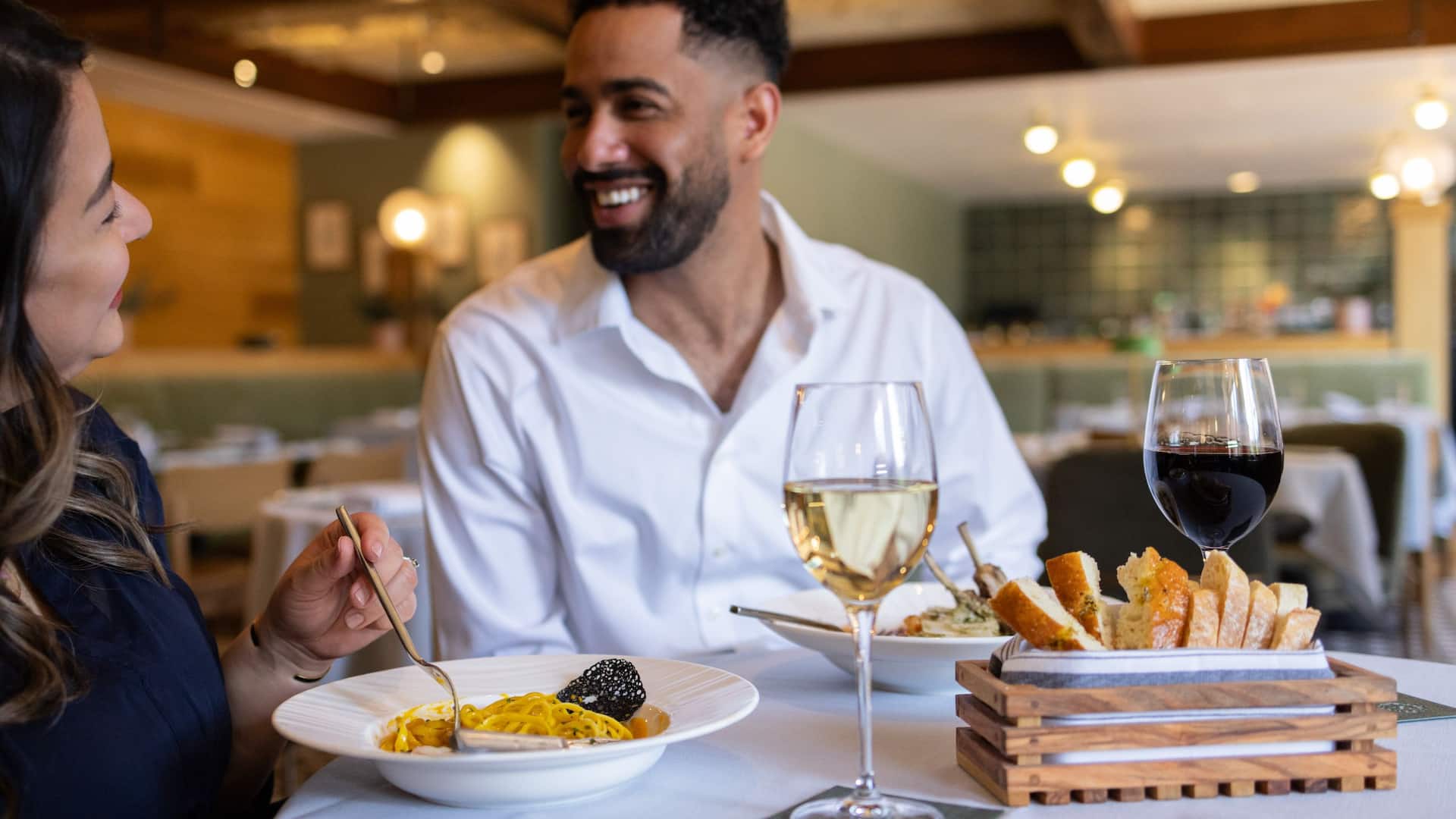 Hyatt Regency Lake Tahoe Resort, Spa and Casino Dining Osteria Sierra Dinner Couple