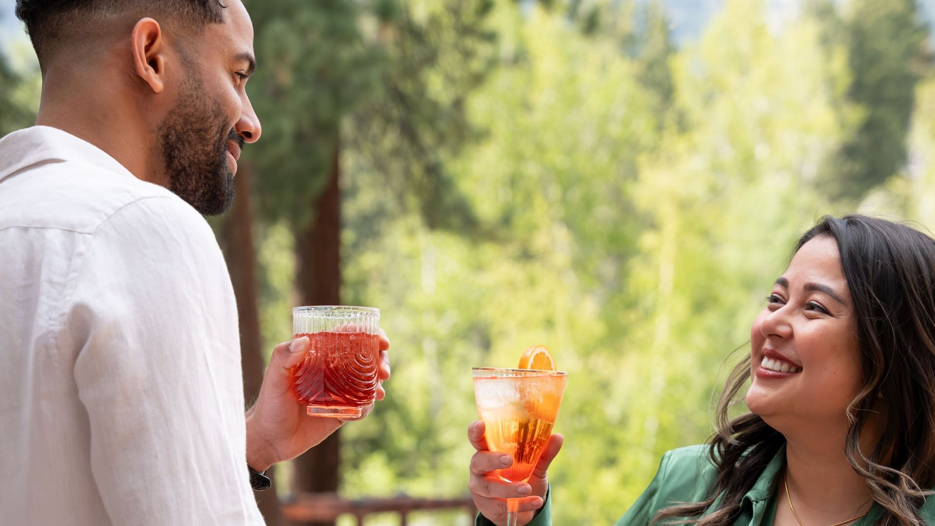 Hyatt Regency Lake Tahoe Resort, Spa and Casino Dining Osteria Sierra Patio Couple
