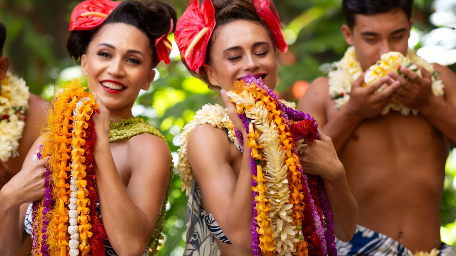 Hyatt Regency Waikiki Beach Resort and Spa Hula Dancers With Leis