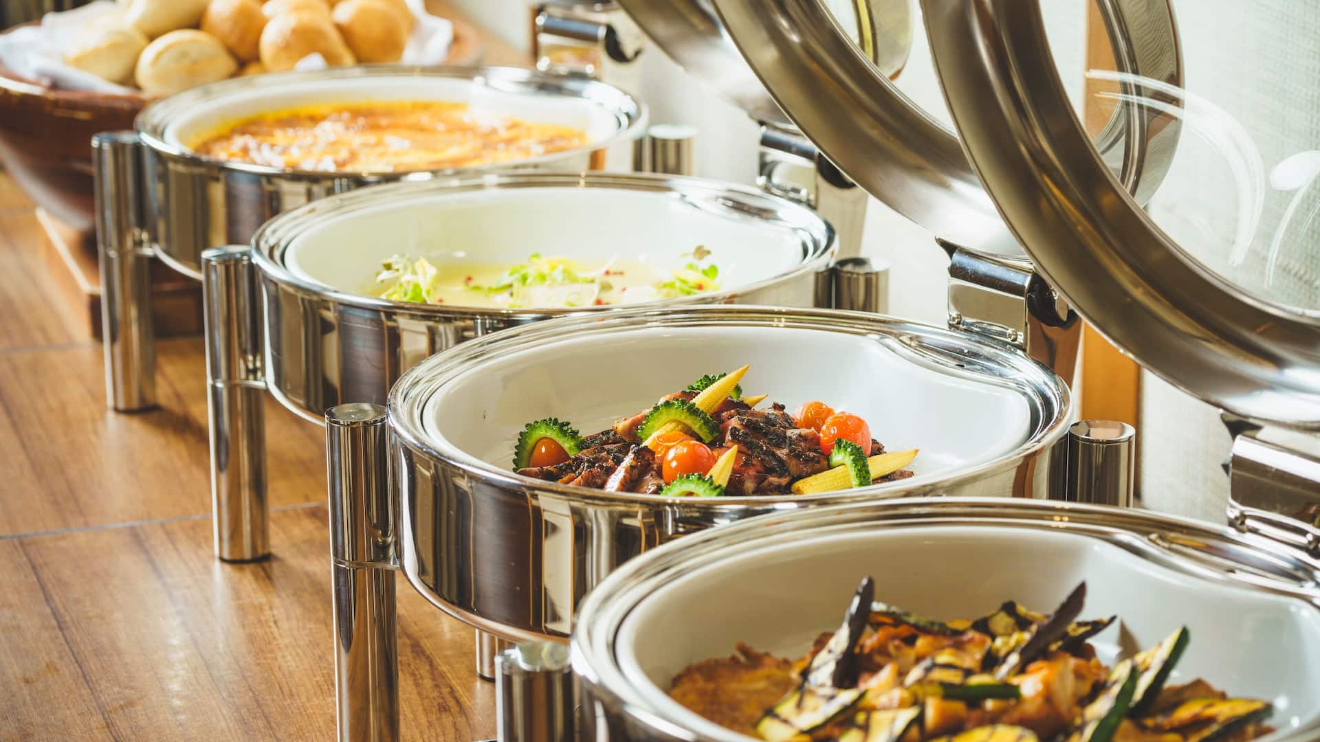 Hyatt Regency Seragaki Island, Okinawa Banquet Buffet Hot Food Options