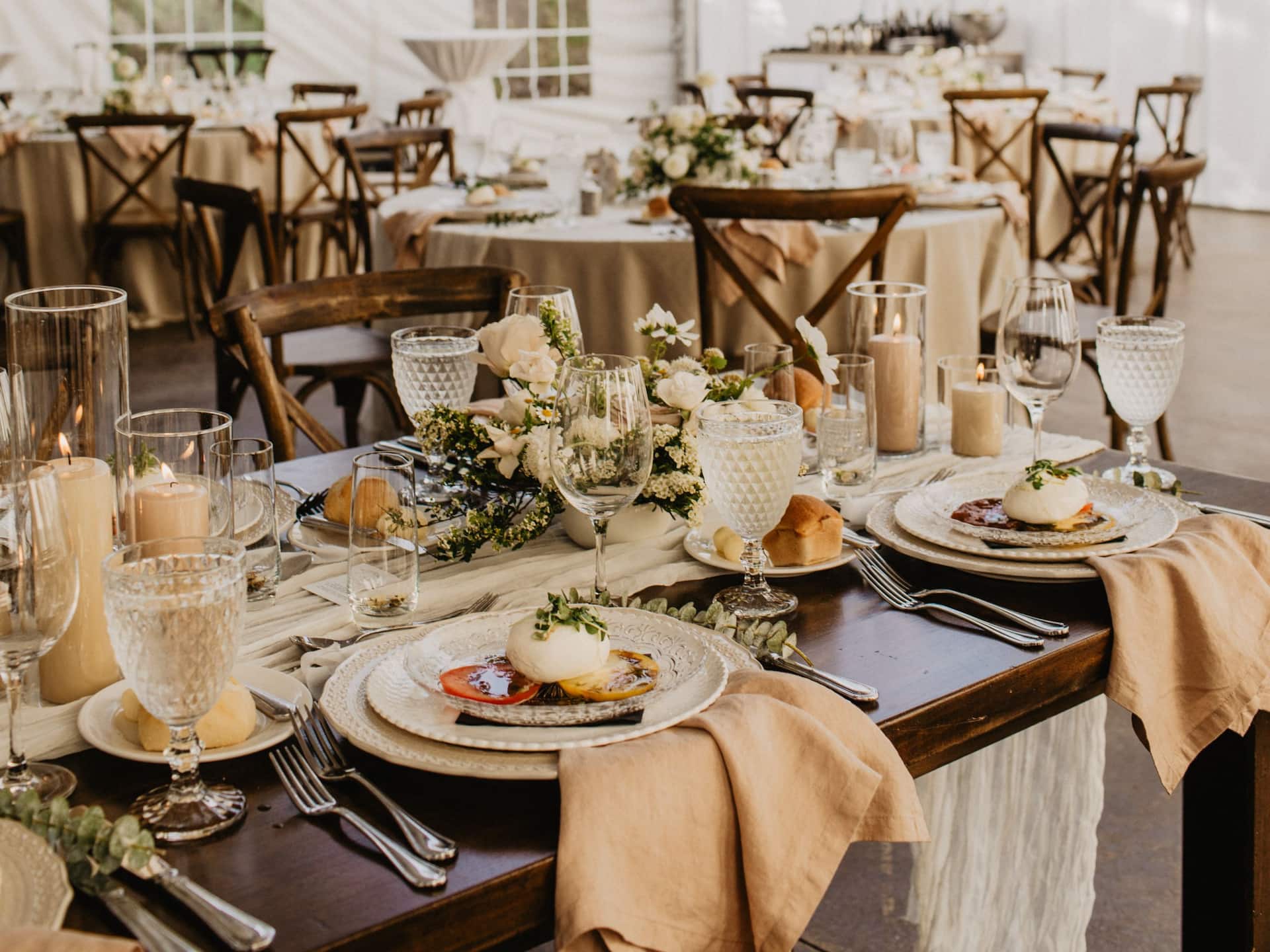 Grand Hyatt Vail Wedding Tent Salad Skylight