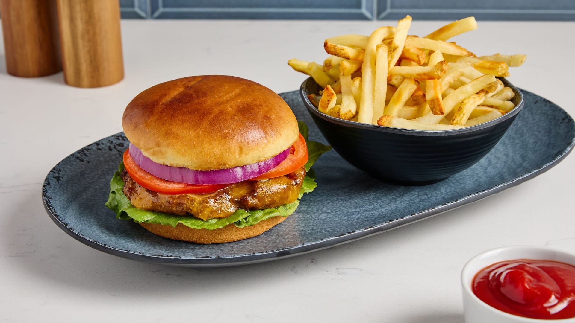 4 of 4 Hyatt Place HP_P0526 Lunch Dinner Burger French Fries