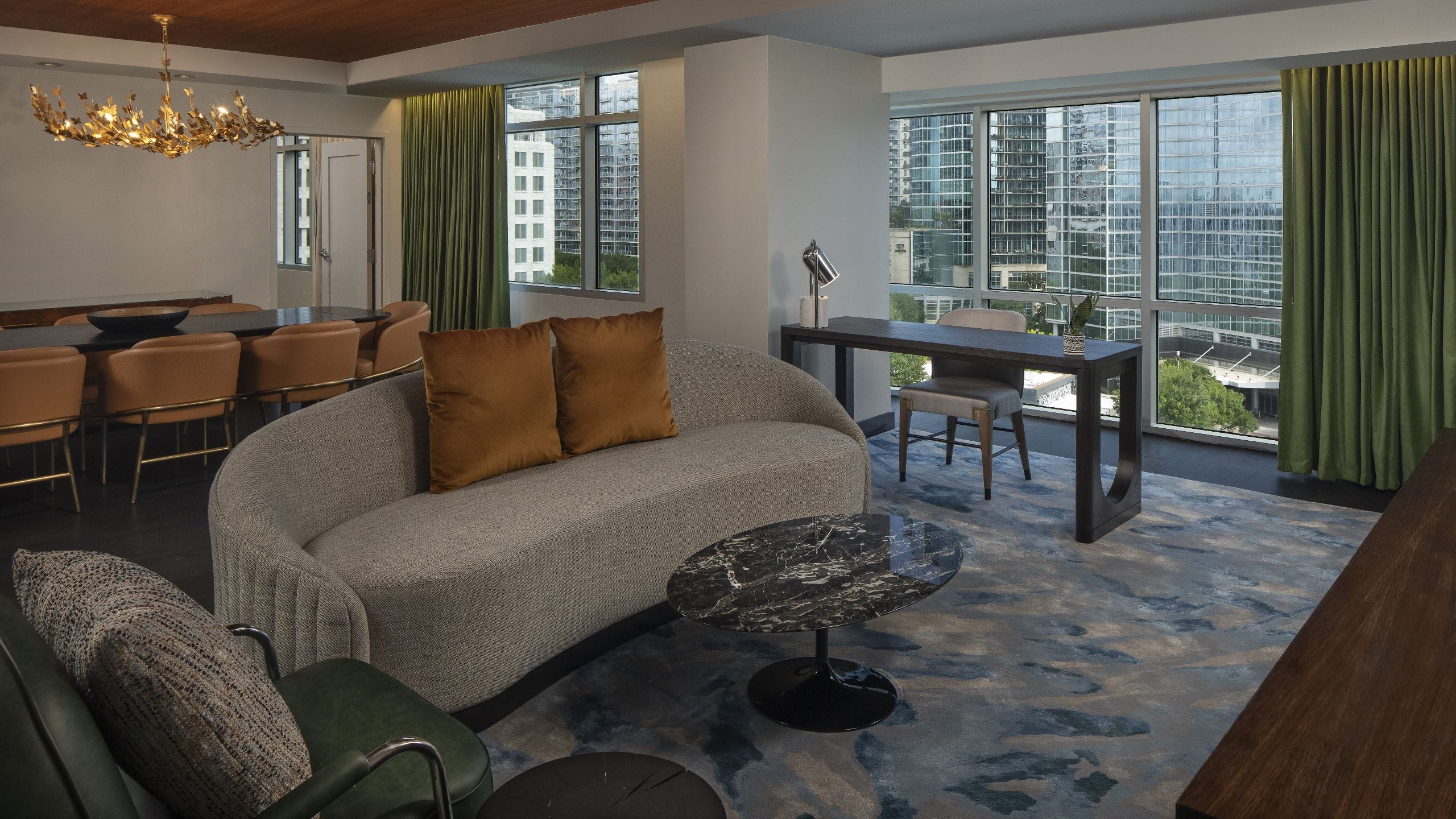 Hyatt Centric Midtown Atlanta Presidential Suite Sitting And Dining Area