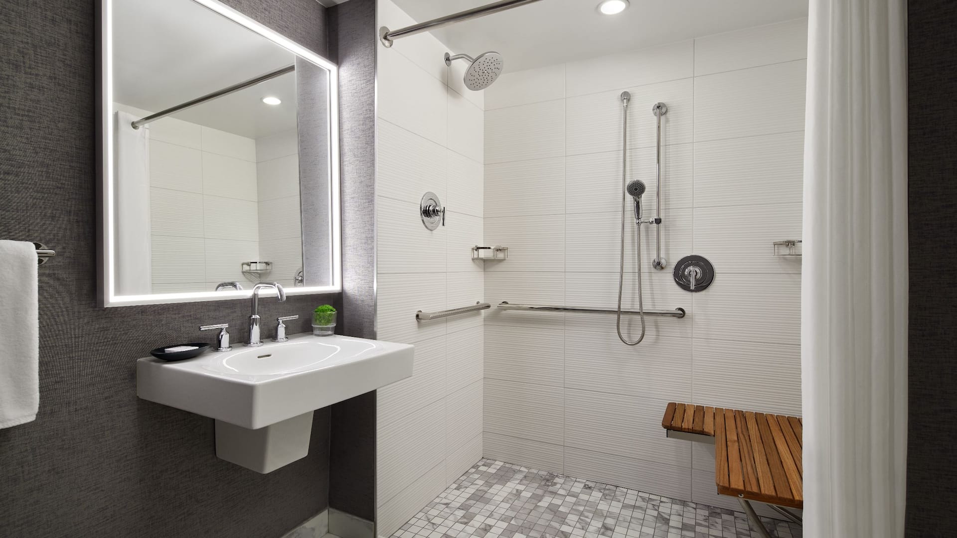 2/3 Grand Hyatt Washington Bathroom Ada Roll In Shower