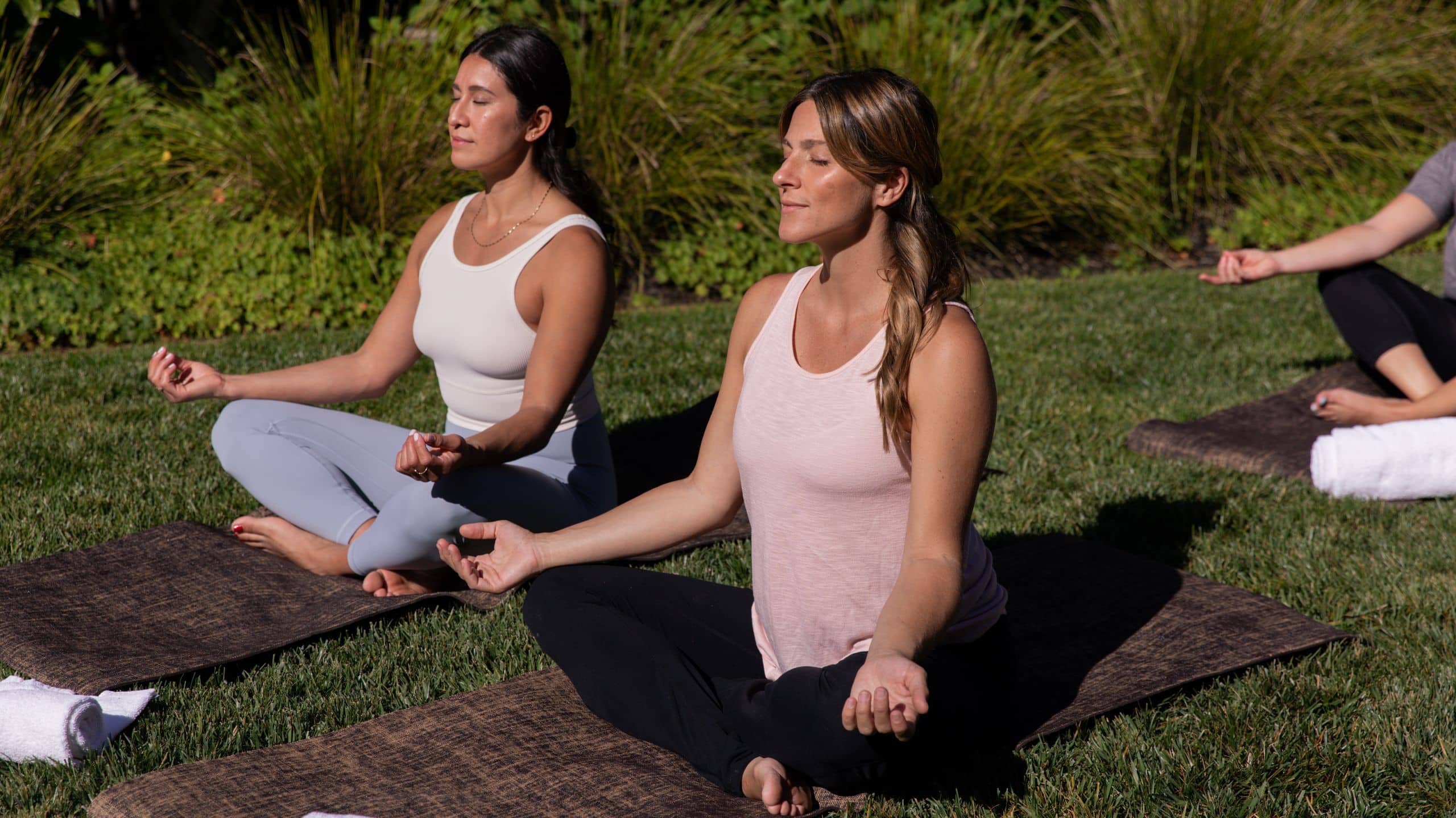 Alila Napa Valley Group Meditation On Lawn