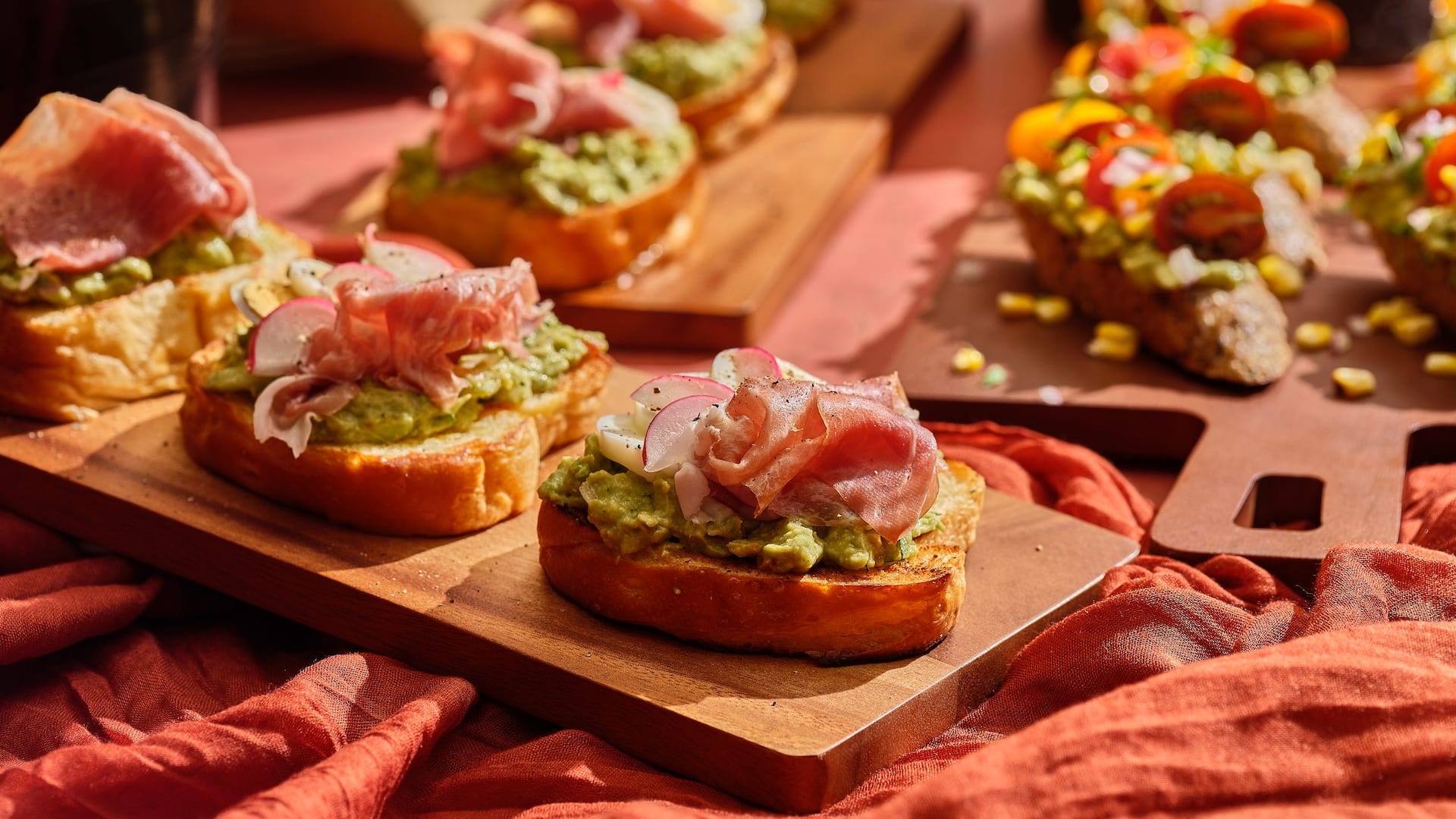 Global Prosciutto Bruschetta Display