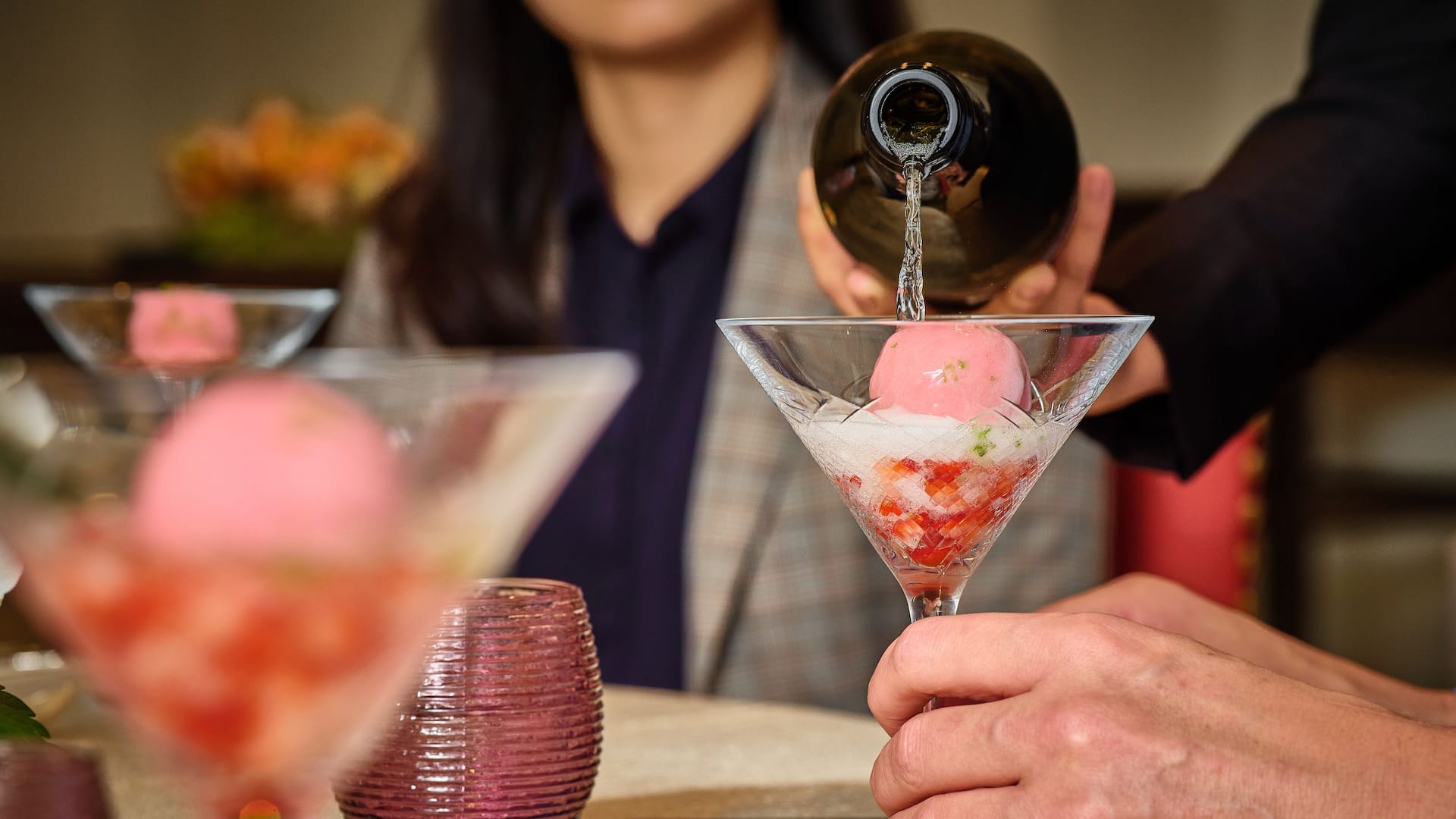 1 of 1 Global Raspberry Sherbet Champagne Dessert