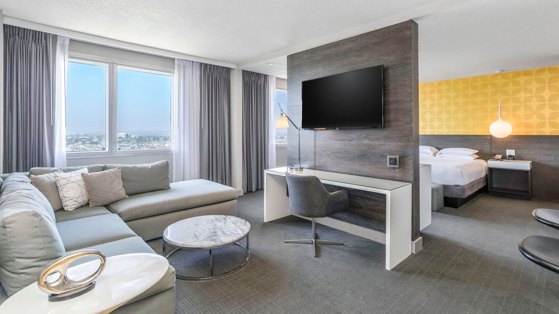 Hyatt Regency Los Angeles International Airport Regency Suite Full Bedroom