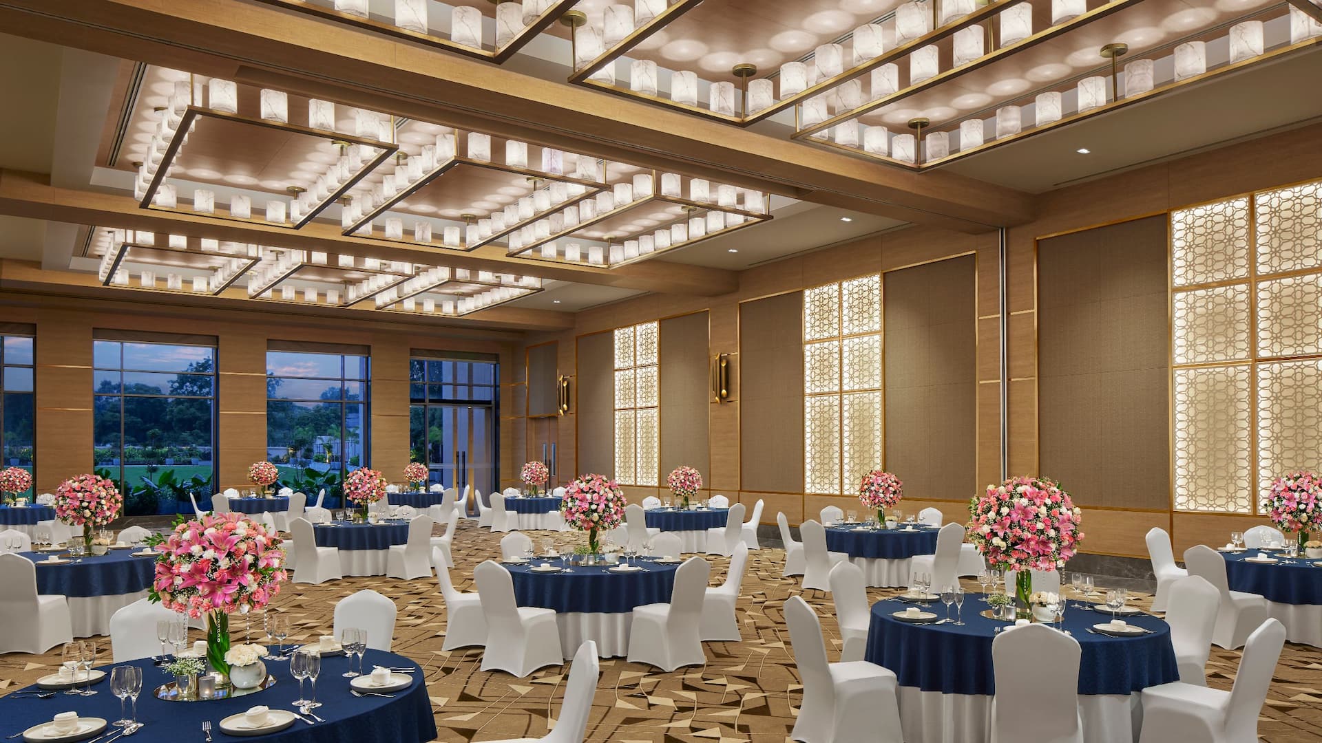 Hyatt Place Aurangabad Airport Grand Ballroom Social Cluster Setup