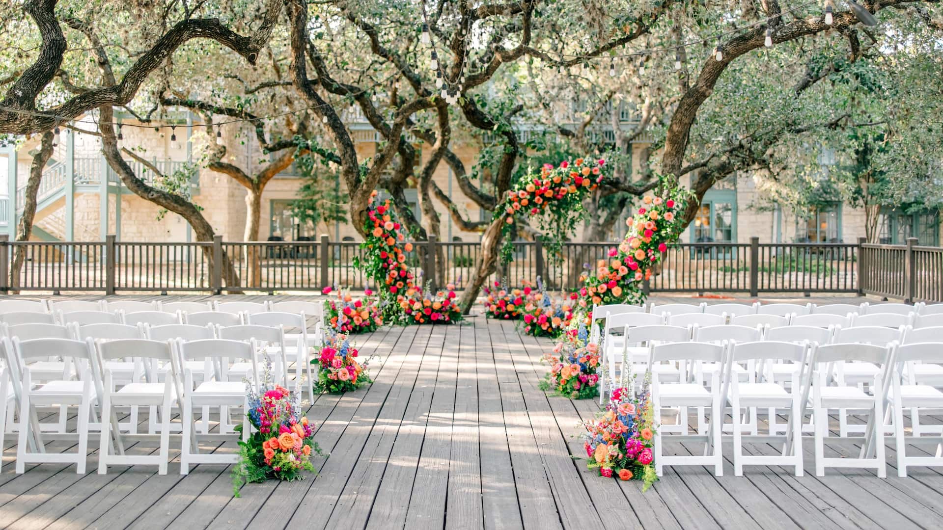 1 of 9 Hyatt Regency Hill Country Resort and Villas Courtyard Deck Wedding