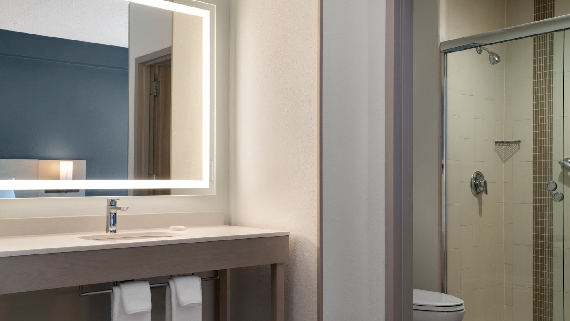 Hyatt Place Secaucus/Meadowlands Guestroom King Bed Bathroom