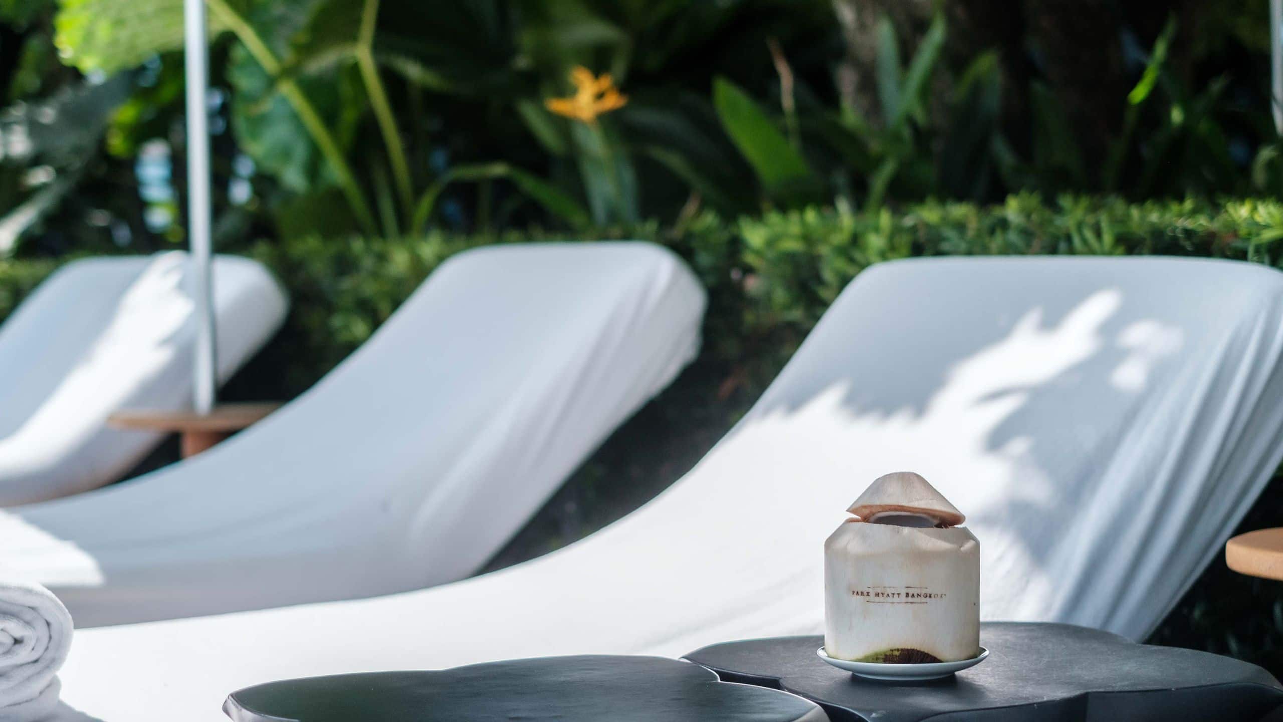 Park Hyatt Bangkok Pool Seat With Coconut