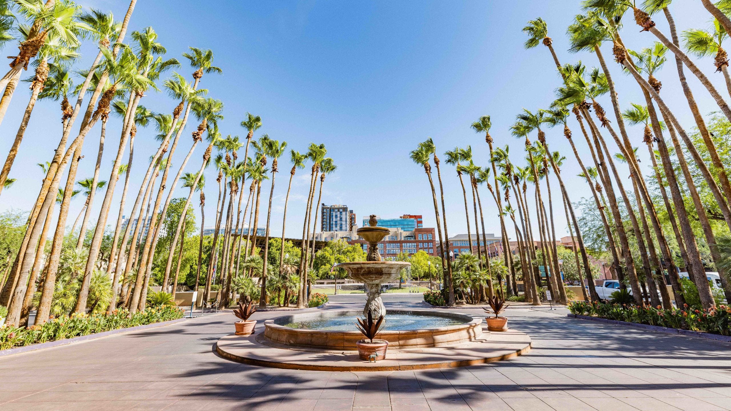 Tempe Mission Palms Front Drive Fountain