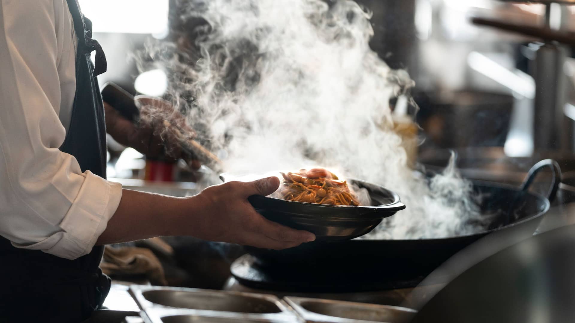 Grand Hyatt Manila The Grand Kitchen Chef Cooking Detail