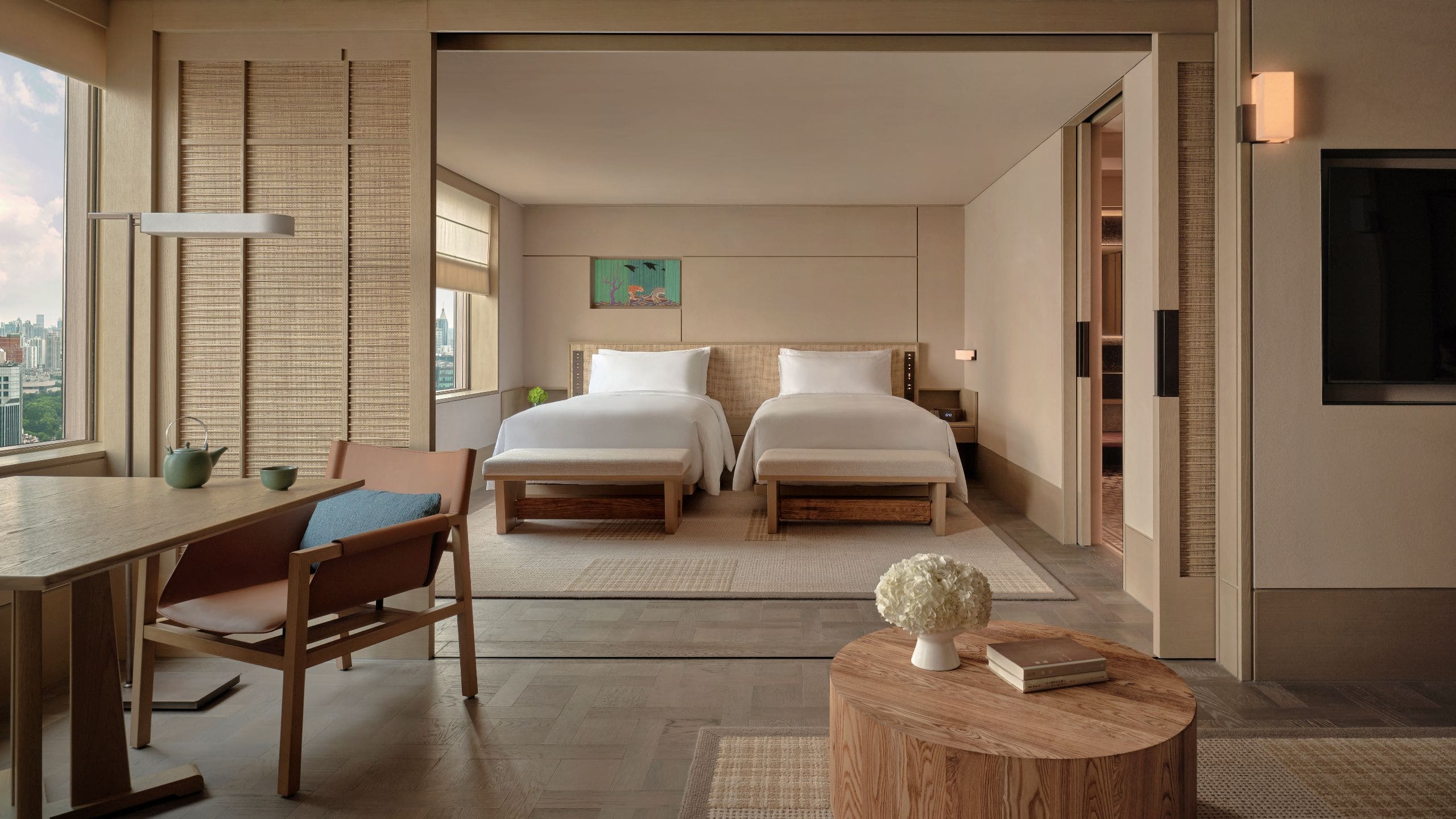 1 of 3 Alila Shanghai Deluxe Suite Twin Bedroom