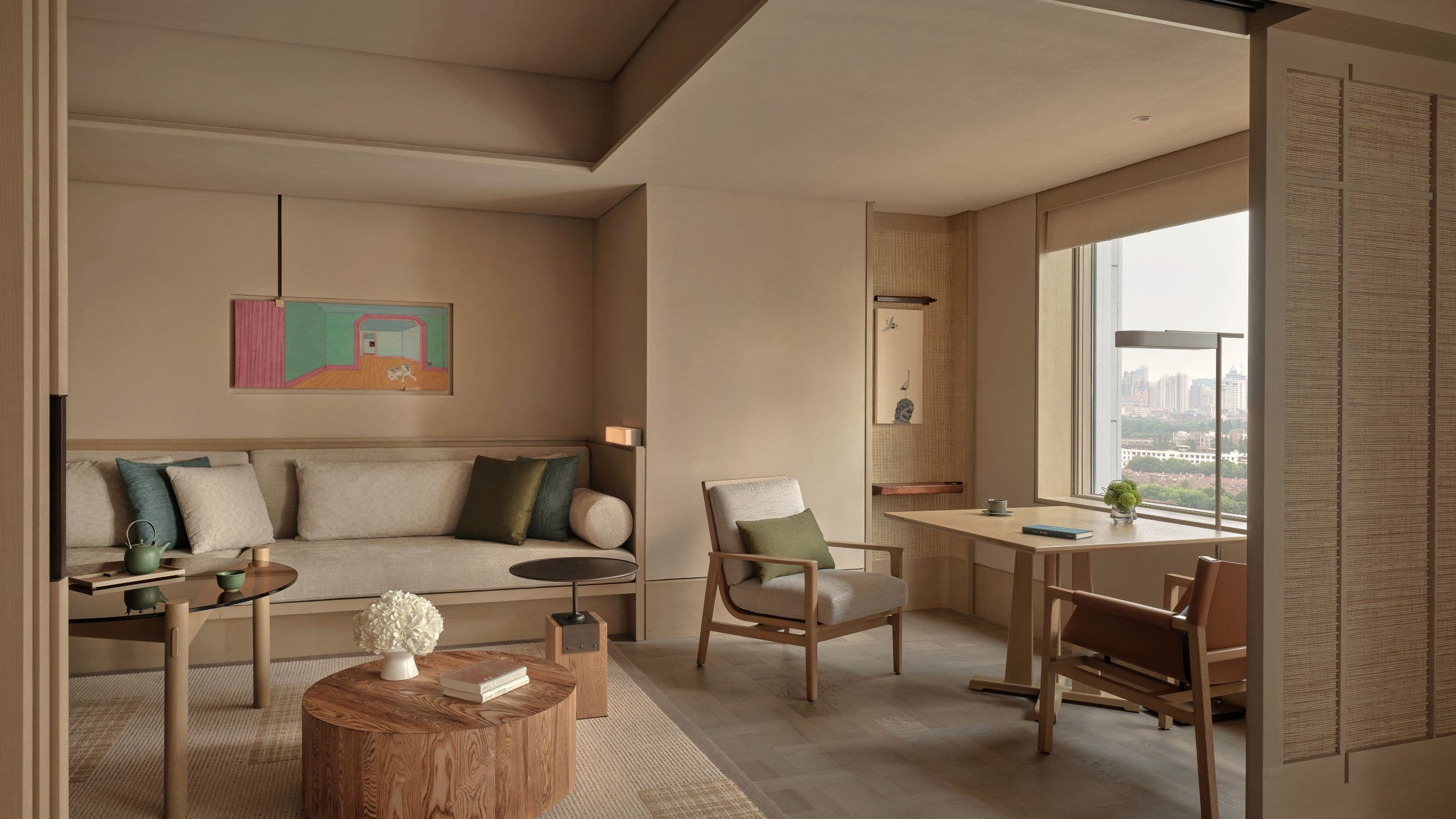1 of 2 Alila Shanghai Deluxe Suite Twin Living Room
