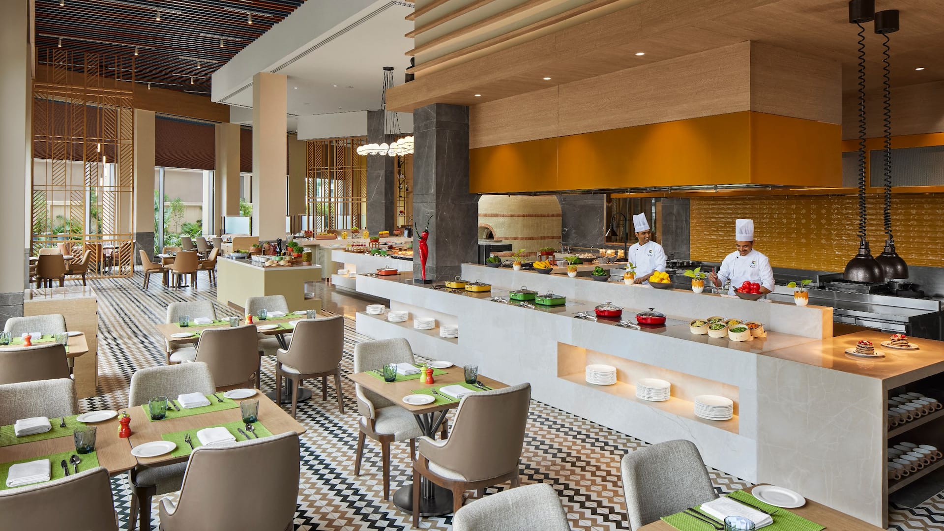 Hyatt Place Aurangabad Airport Zing Restaurant Live Kitchen