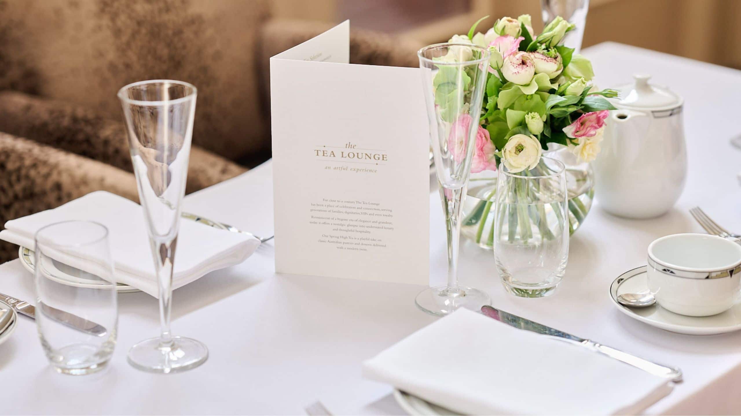 Hyatt Hotel Canberra - A Park Hyatt Hotel The Tea Lounge Table Setting