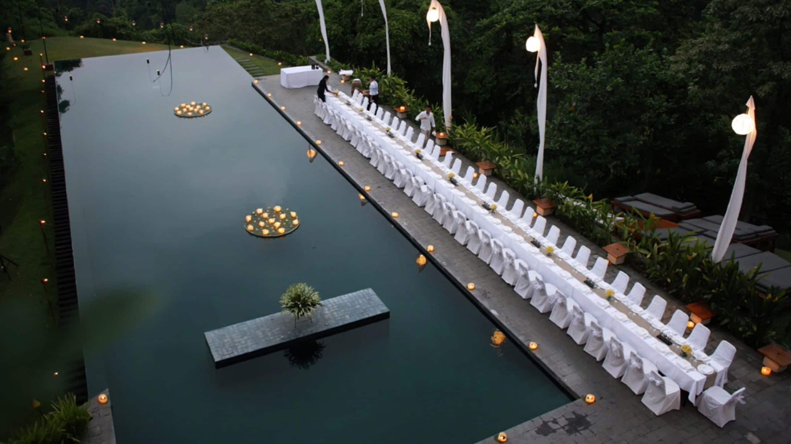 Alila Ubud Dinner By The Pool Wedding