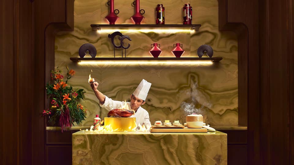 Chef Making Roast Duck