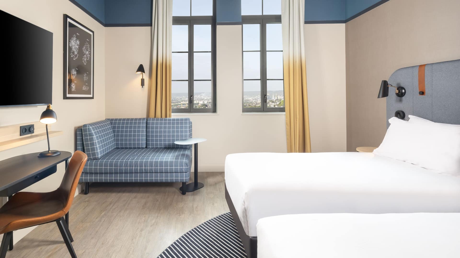 Hyatt Place Rouen Standard Twin Room Beds