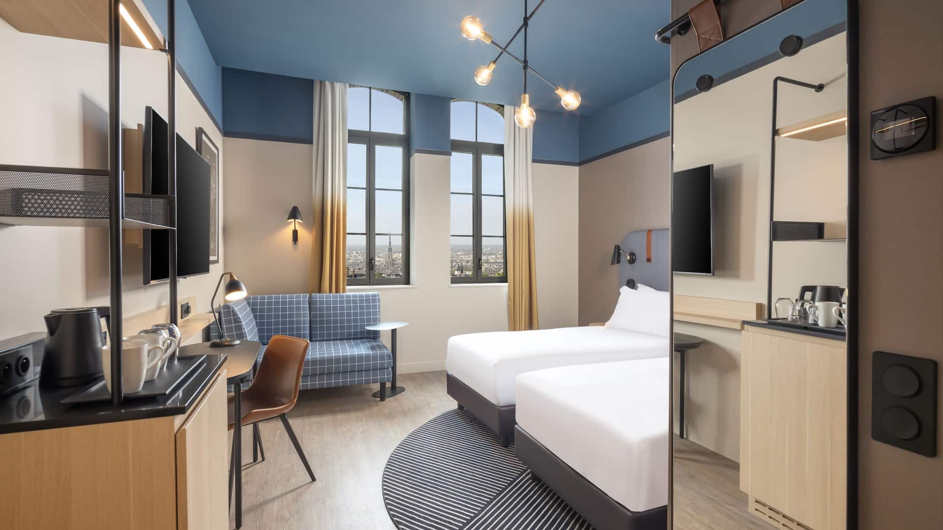 Hyatt Place Rouen Standard Twin Cathedral View Room Layout