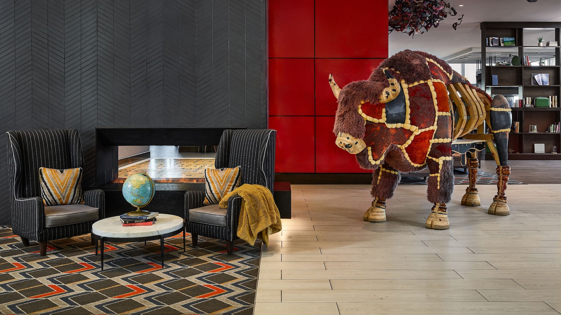 Hyatt Place Peña Station / Denver Airport Lobby Fireplace