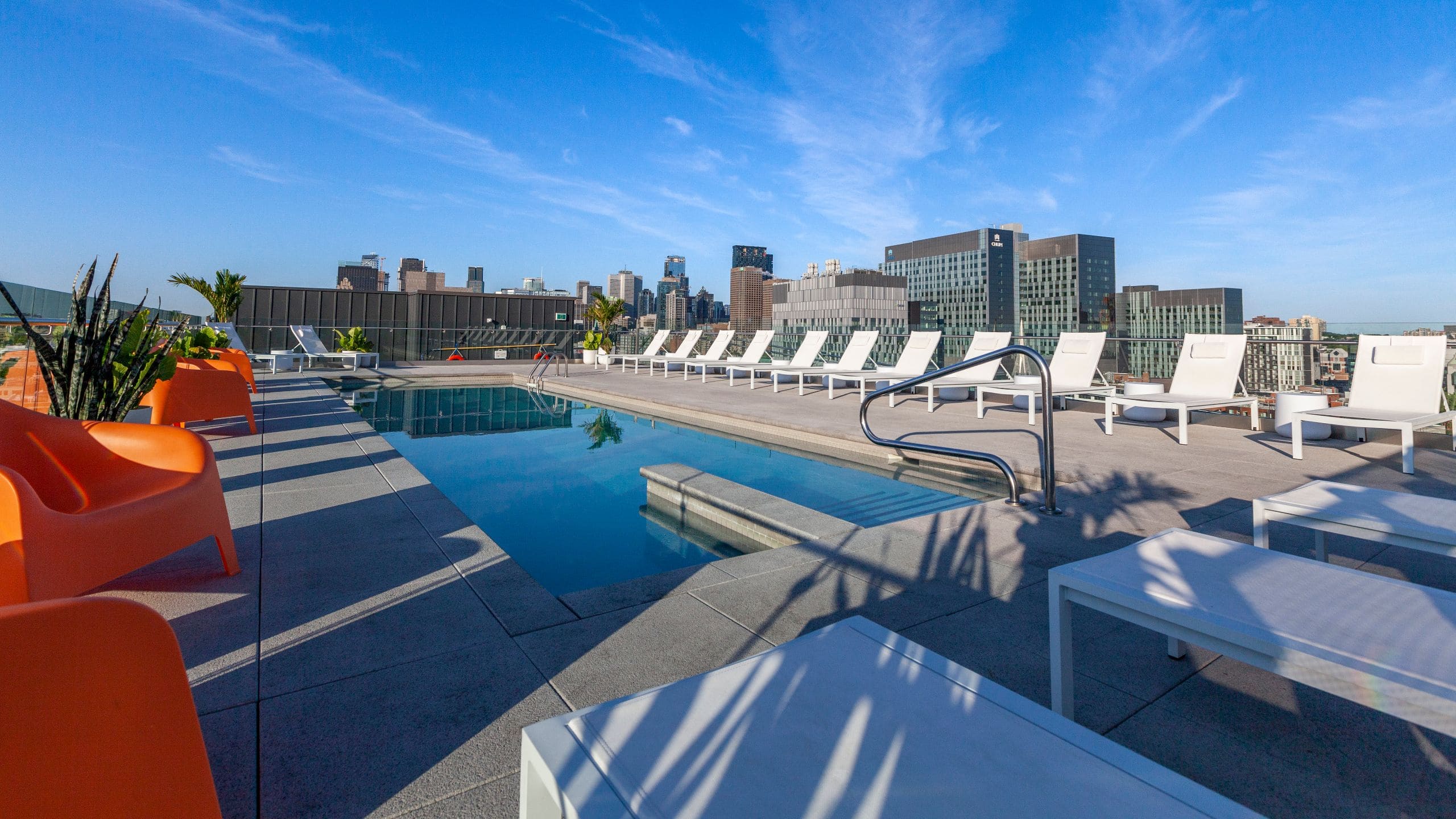 Hyatt Centric Montreal Swimming Pool Skyline View