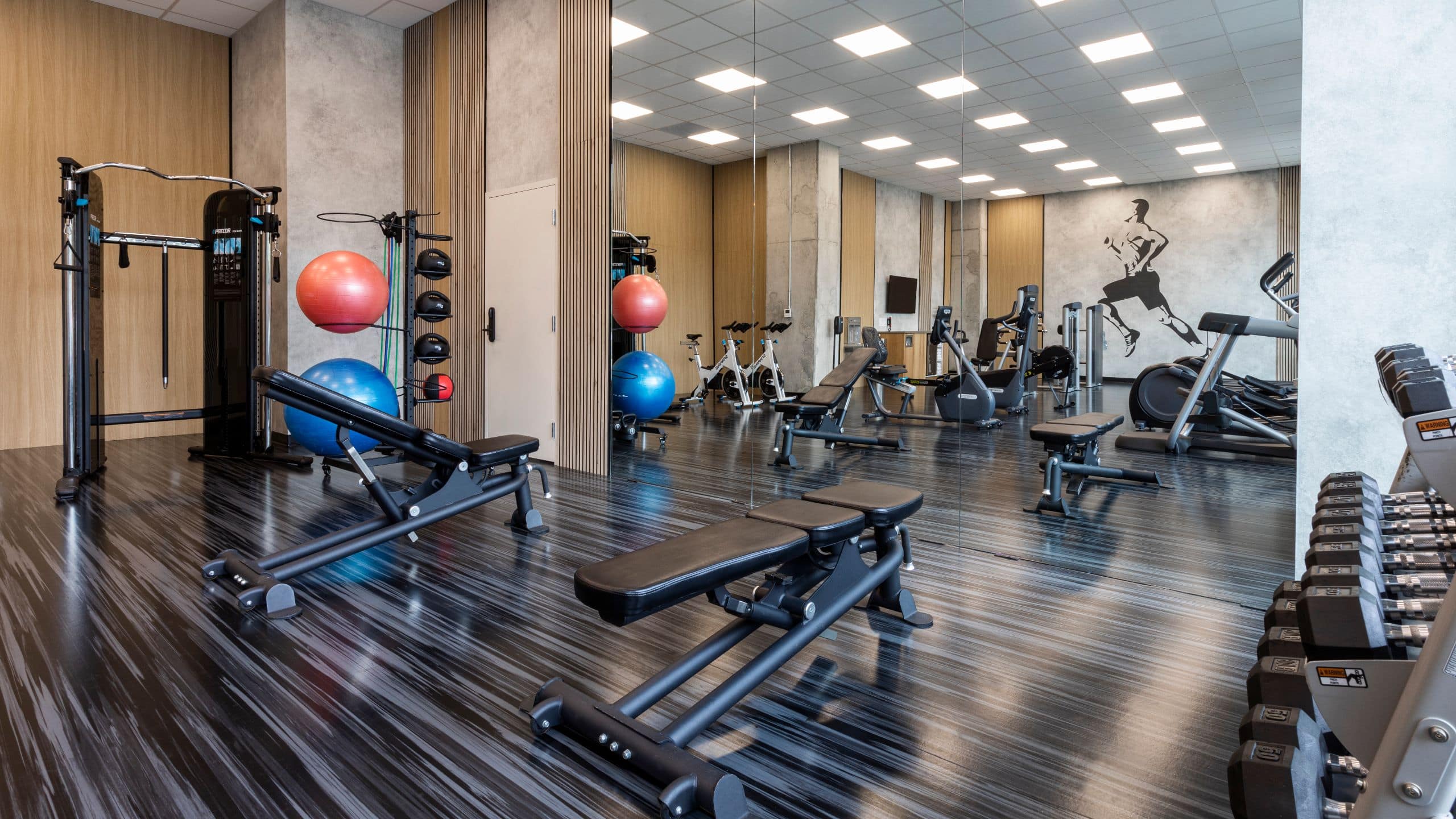 Hyatt Centric Montreal Gym Mirror Reflection