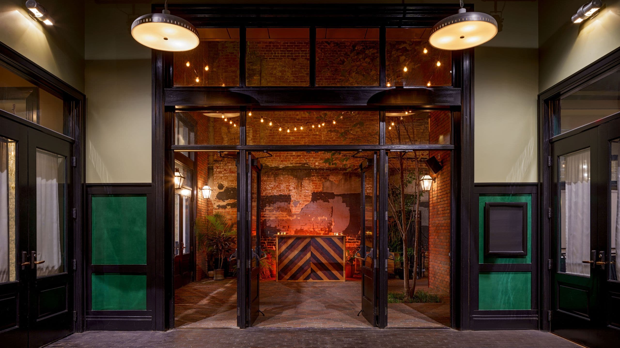1 of 2 The Barnett Reception Hall Courtyard