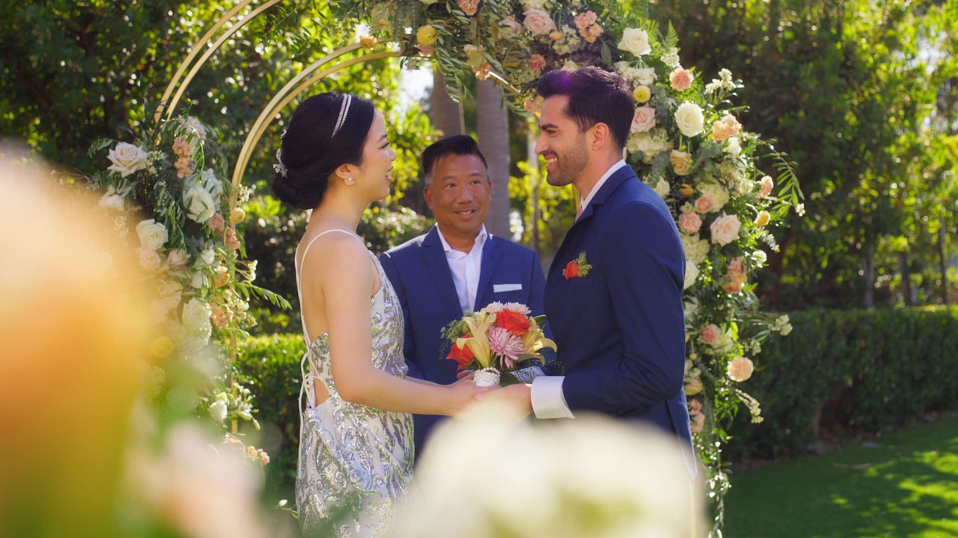 Hyatt Regency Irvine Bride Groom Wedding Ceremony The Lawn
