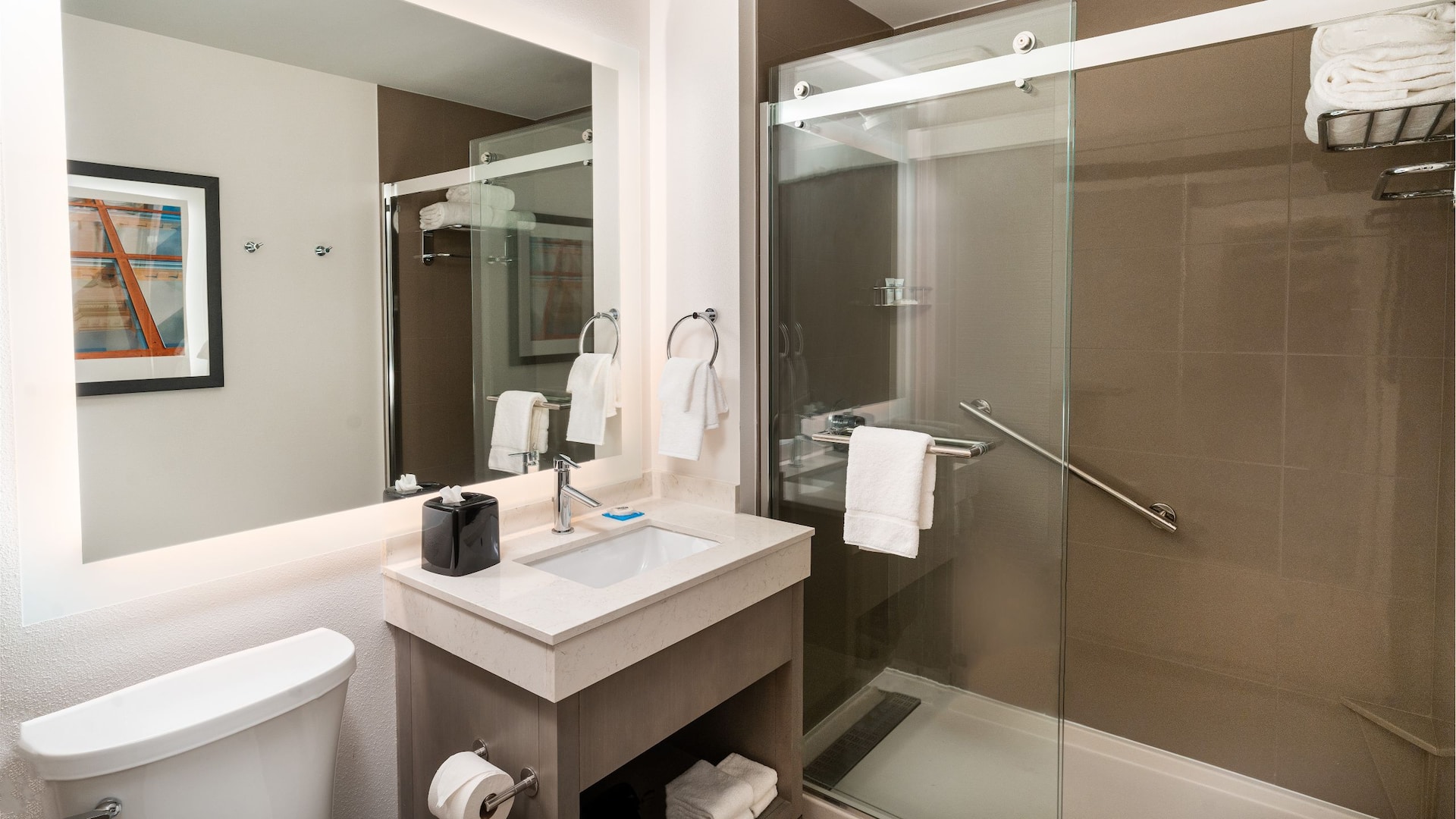 第 2，共 3 Hyatt House Nashville Airport Den King Sofa Bathroom